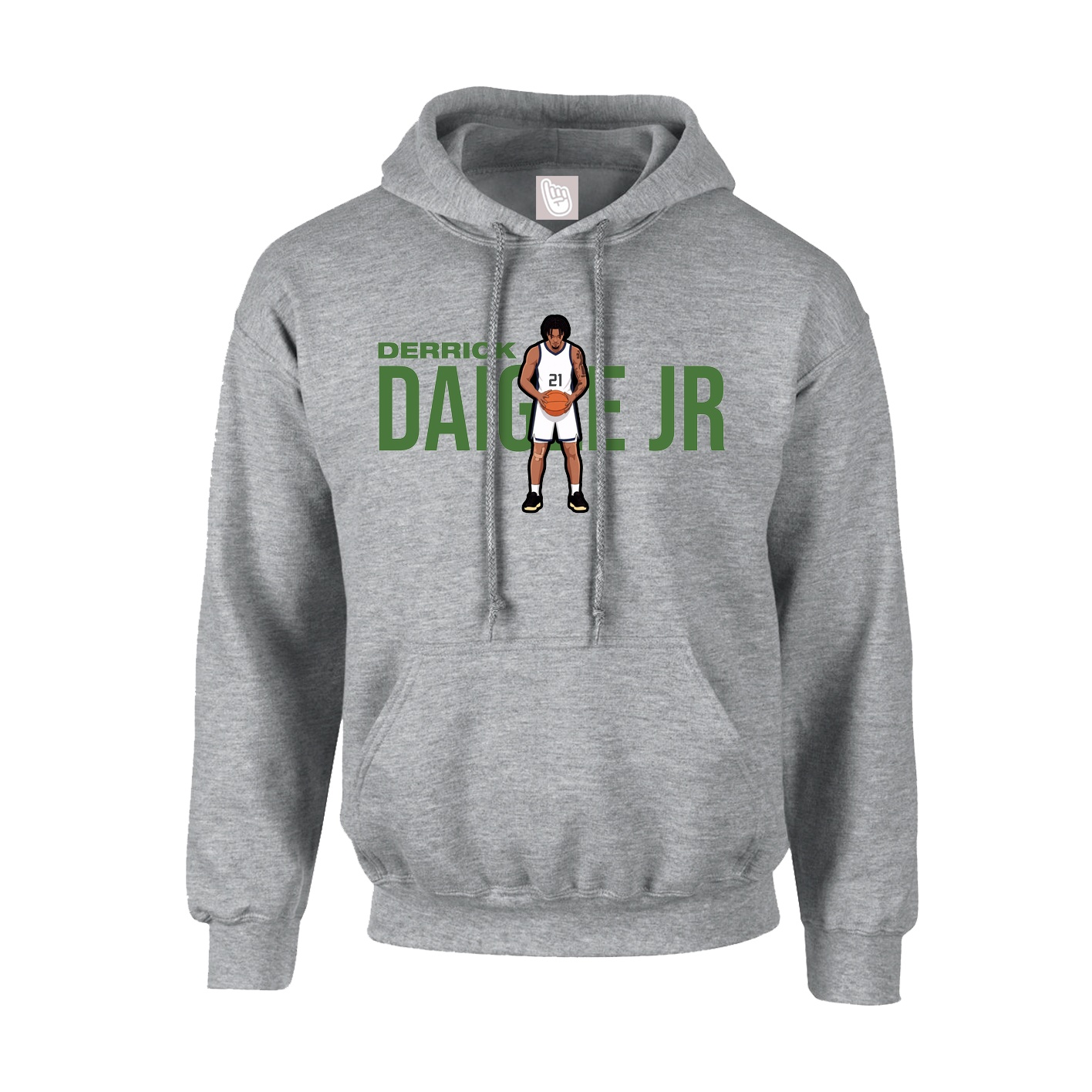 Hoodie — Player Name in Grey