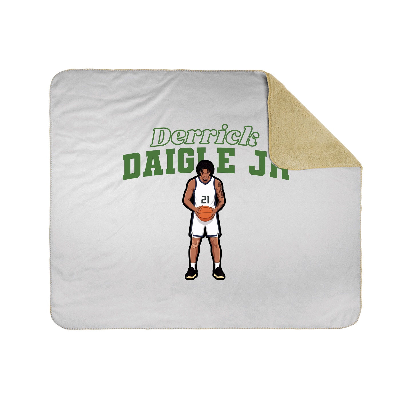 Throw Blanket — Name Arch in White