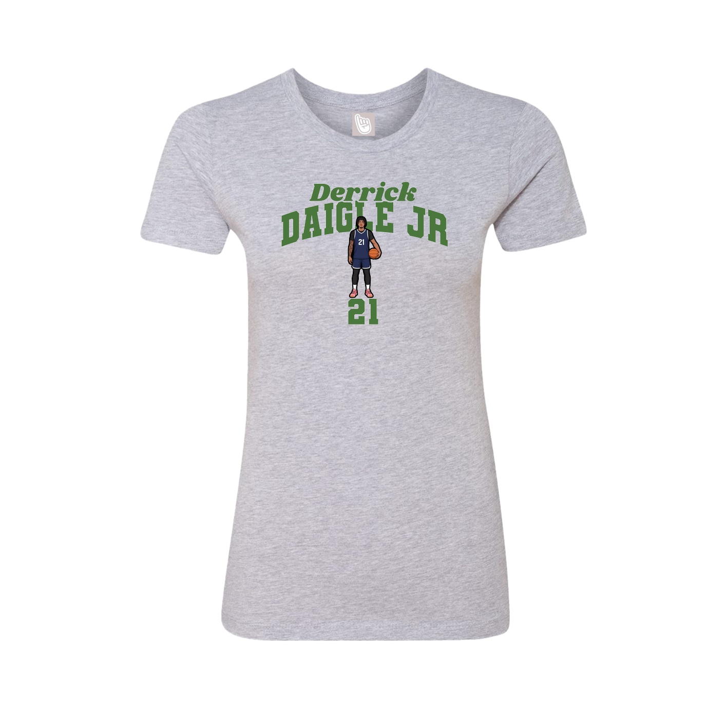 Fitted Women's Tee — Signature Arch in Grey