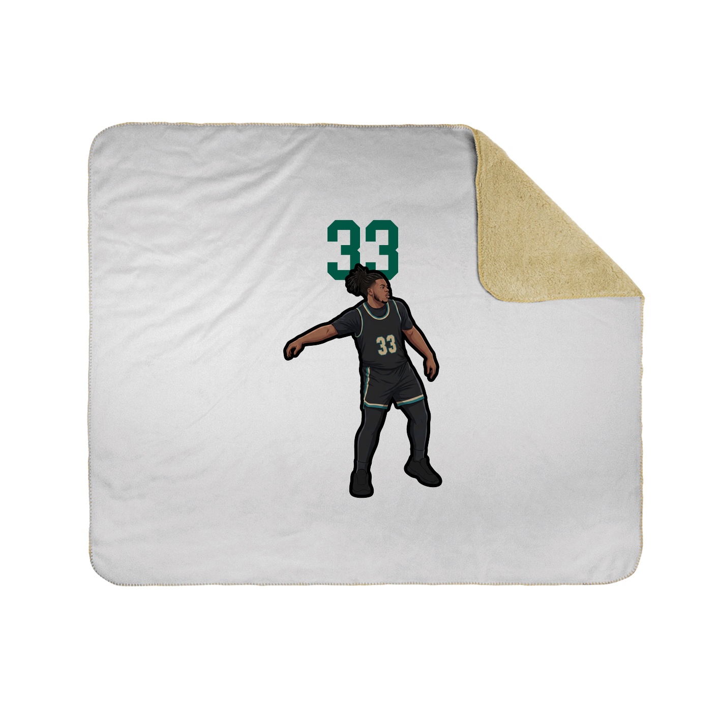 Throw Blanket — Number Top in White