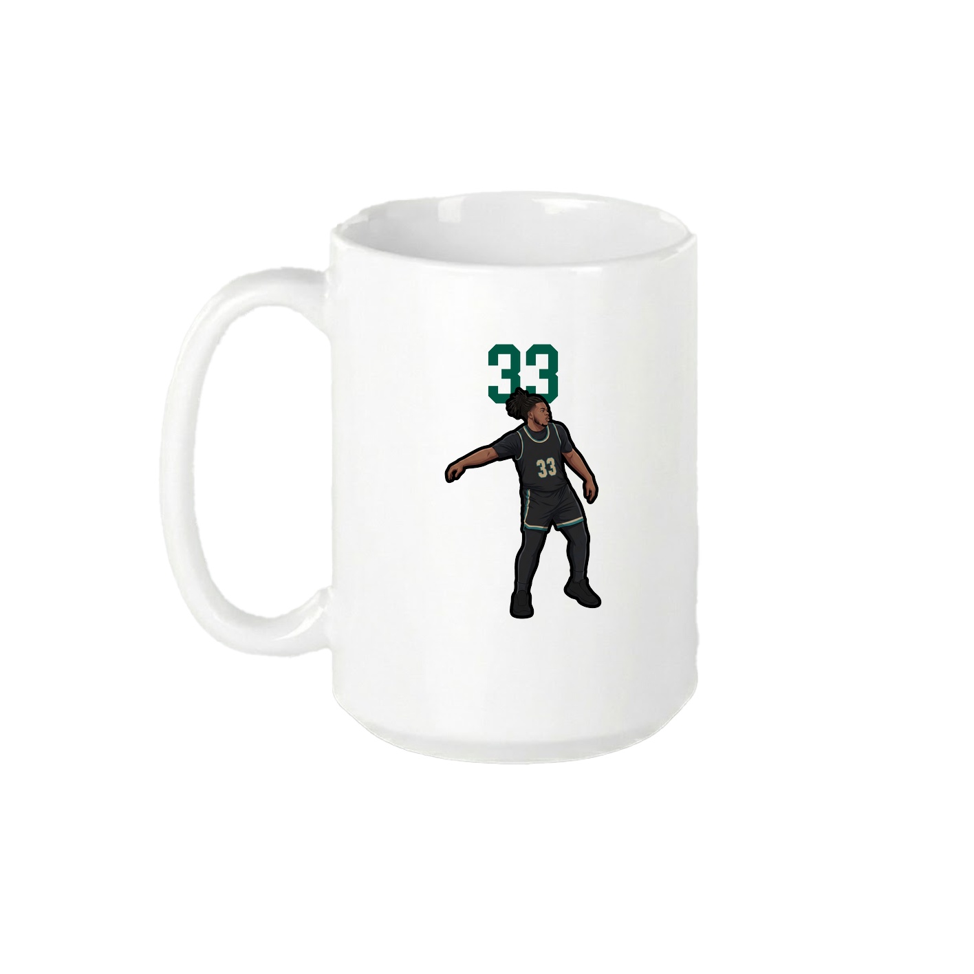 15oz Coffee Mug — Number Top in White