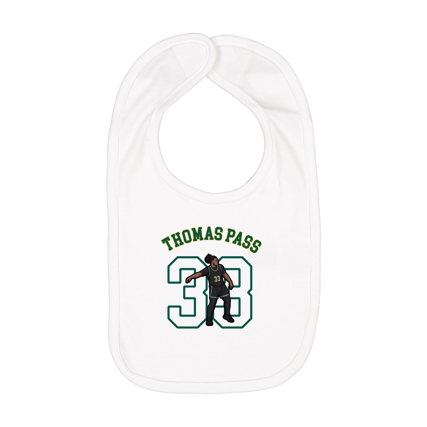 Infant Bib — Shirsey Arch in White