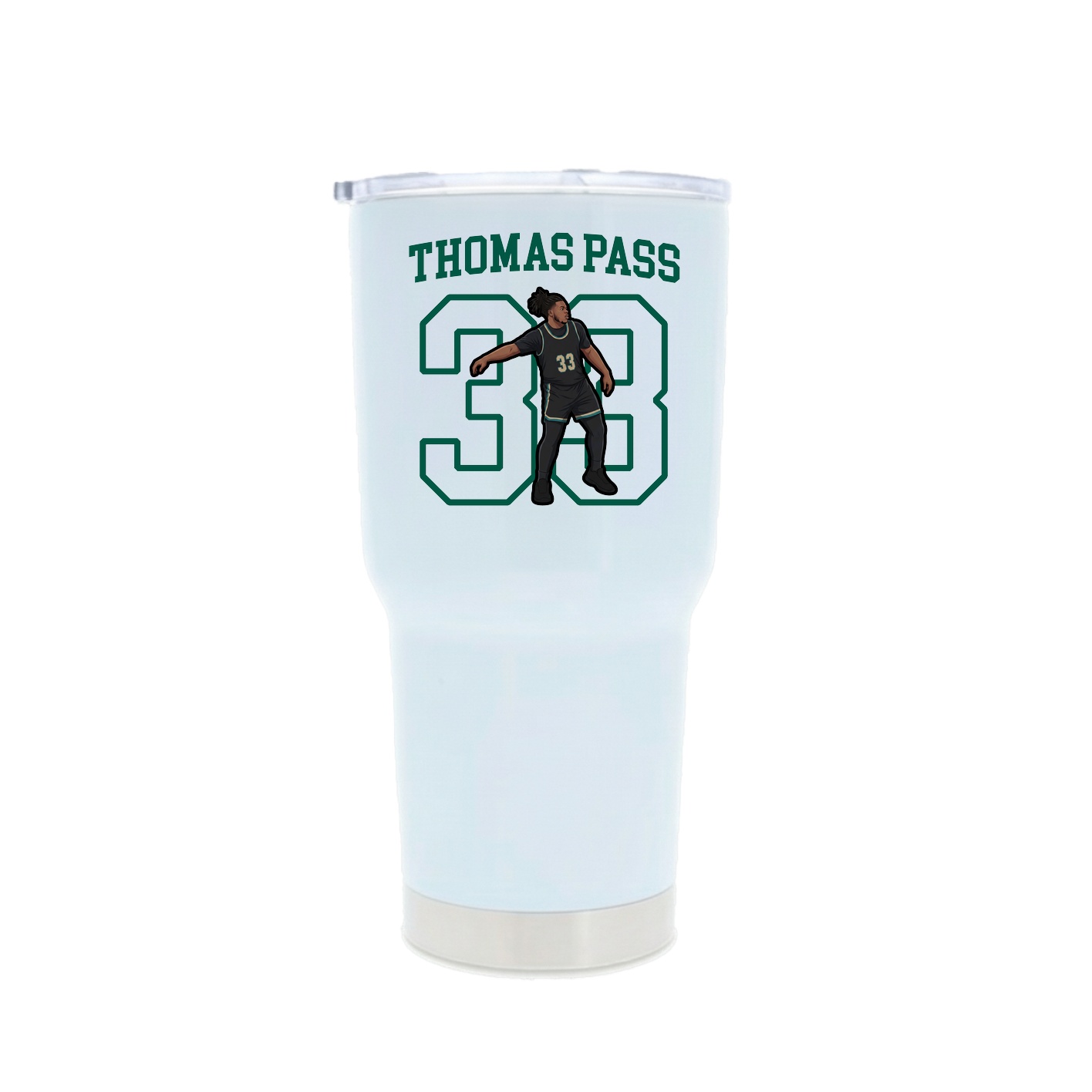 30oz Stainless Steel Tumbler — Shirsey in White