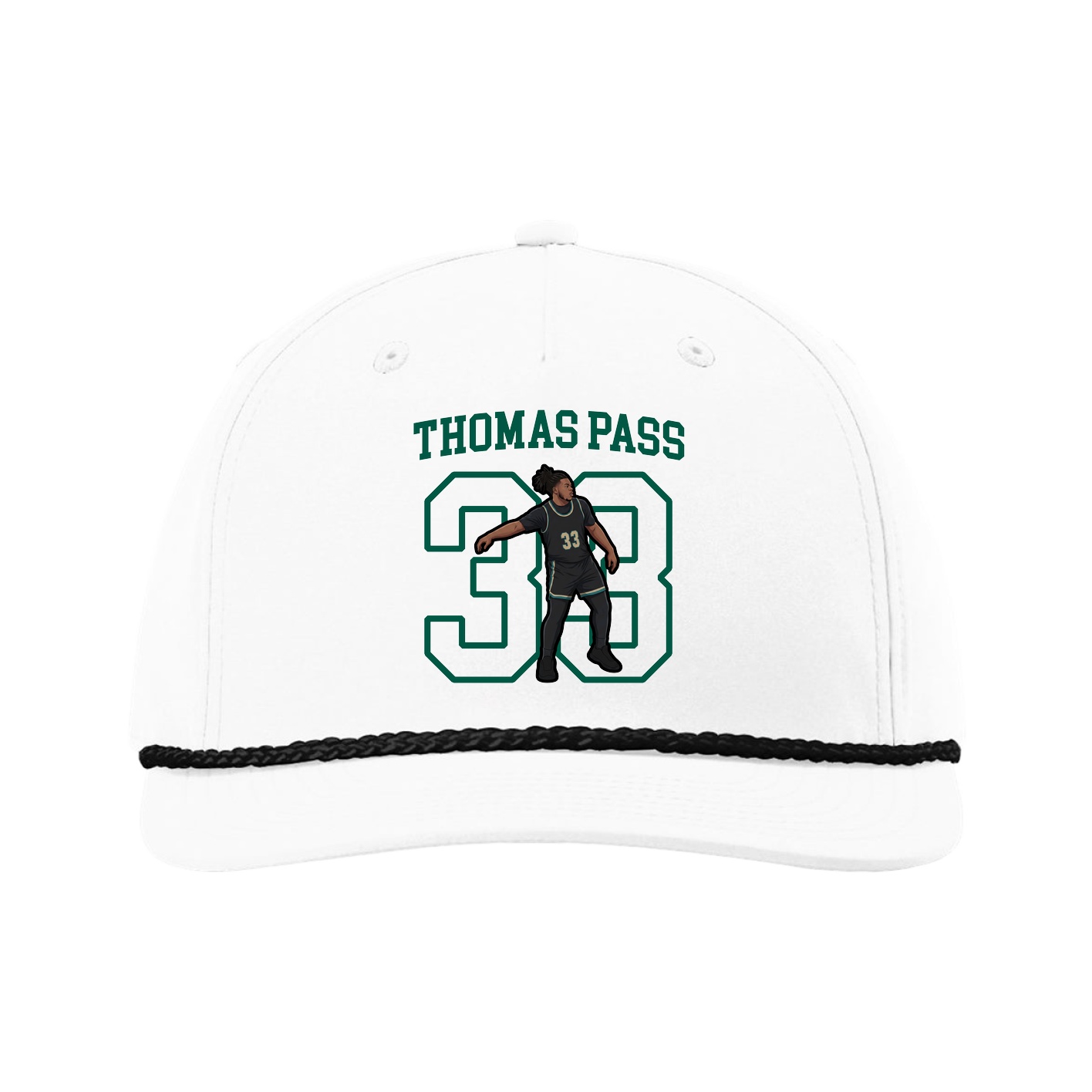 Five-Panel Classic Rope Cap — Shirsey in White