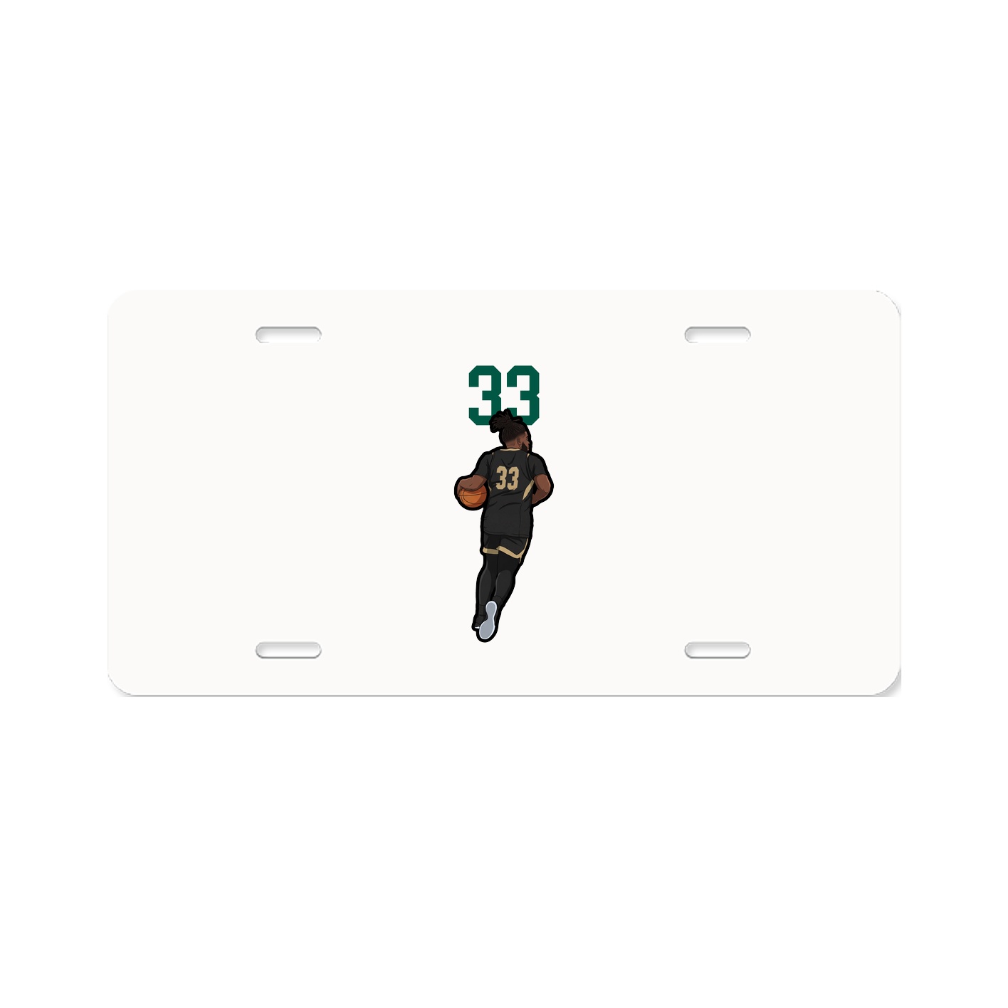 License Plate — Number Top in Classic