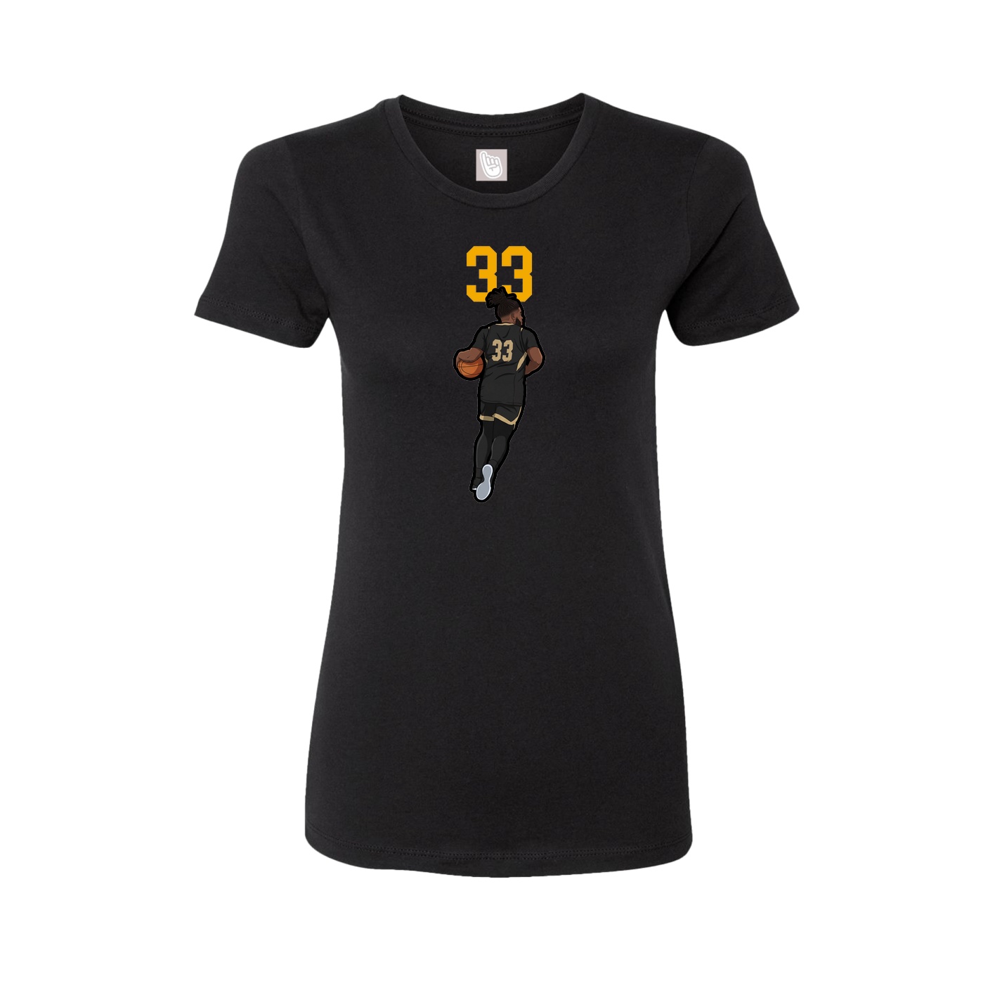 Womens Tee — Number Top in Black