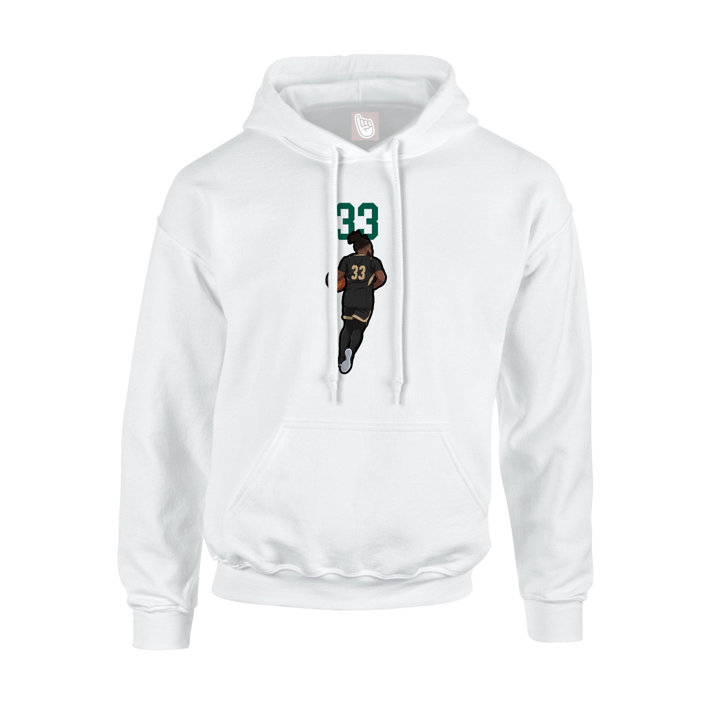 Hoodie — Number Top in White