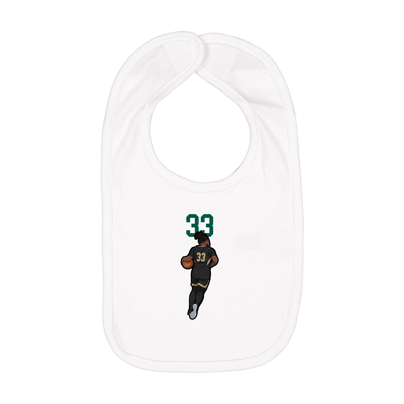 Infant Bib — Number Top in White