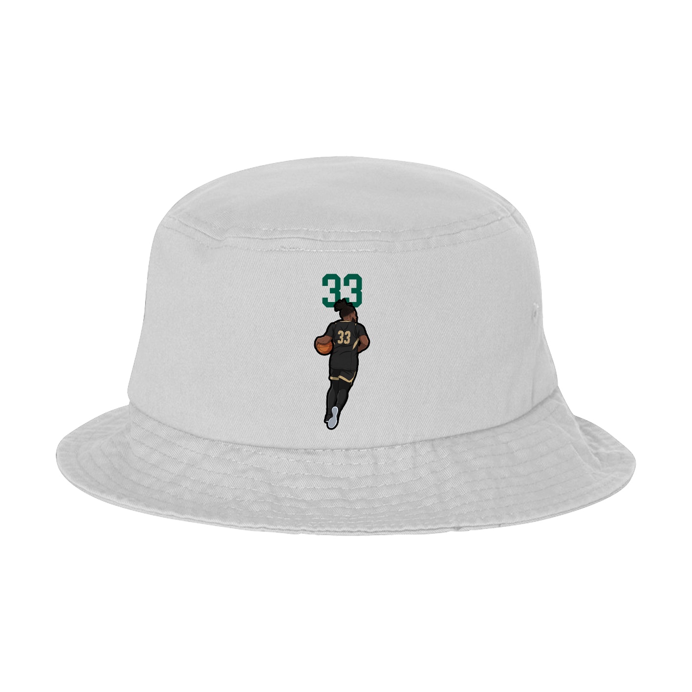 Bucket Cap — Number Top in White