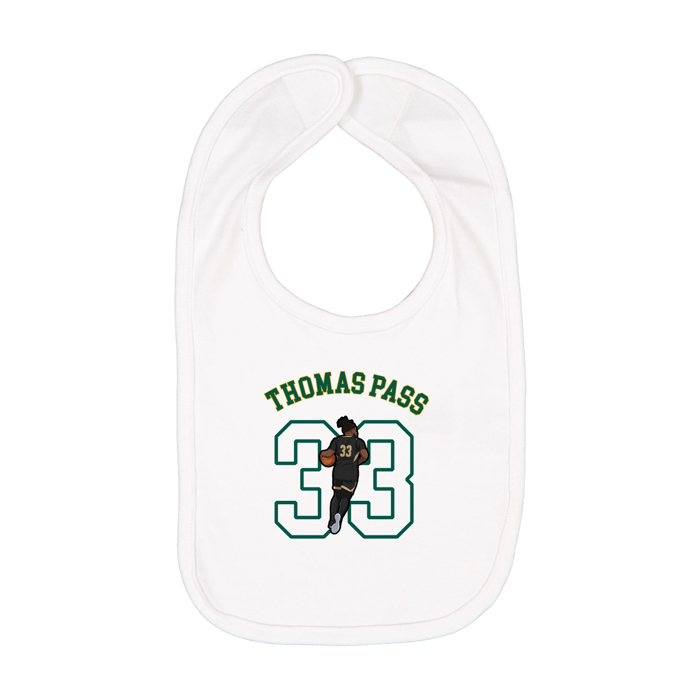 Infant Bib — Shirsey Arch in White