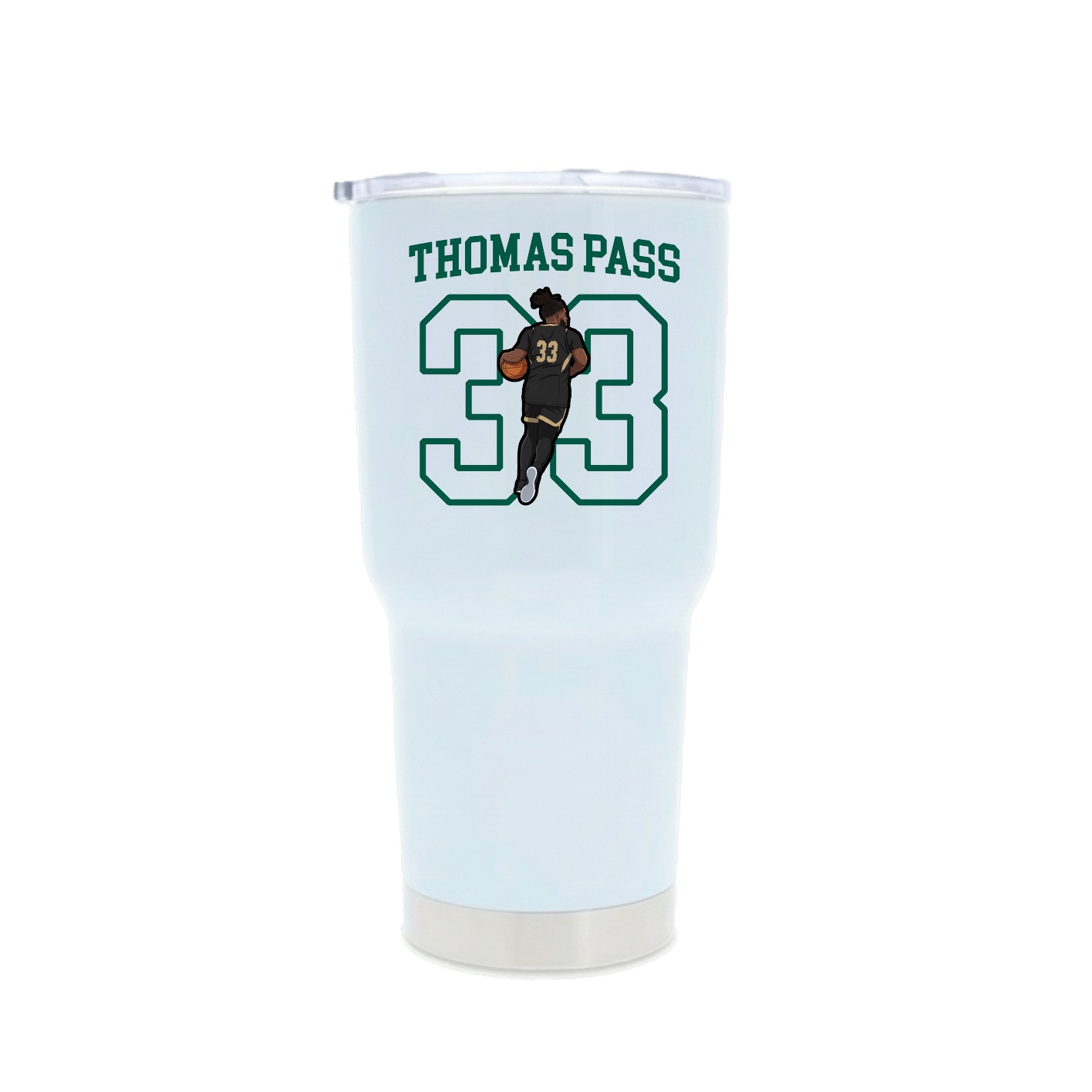 30oz Stainless Steel Tumbler — Shirsey in White