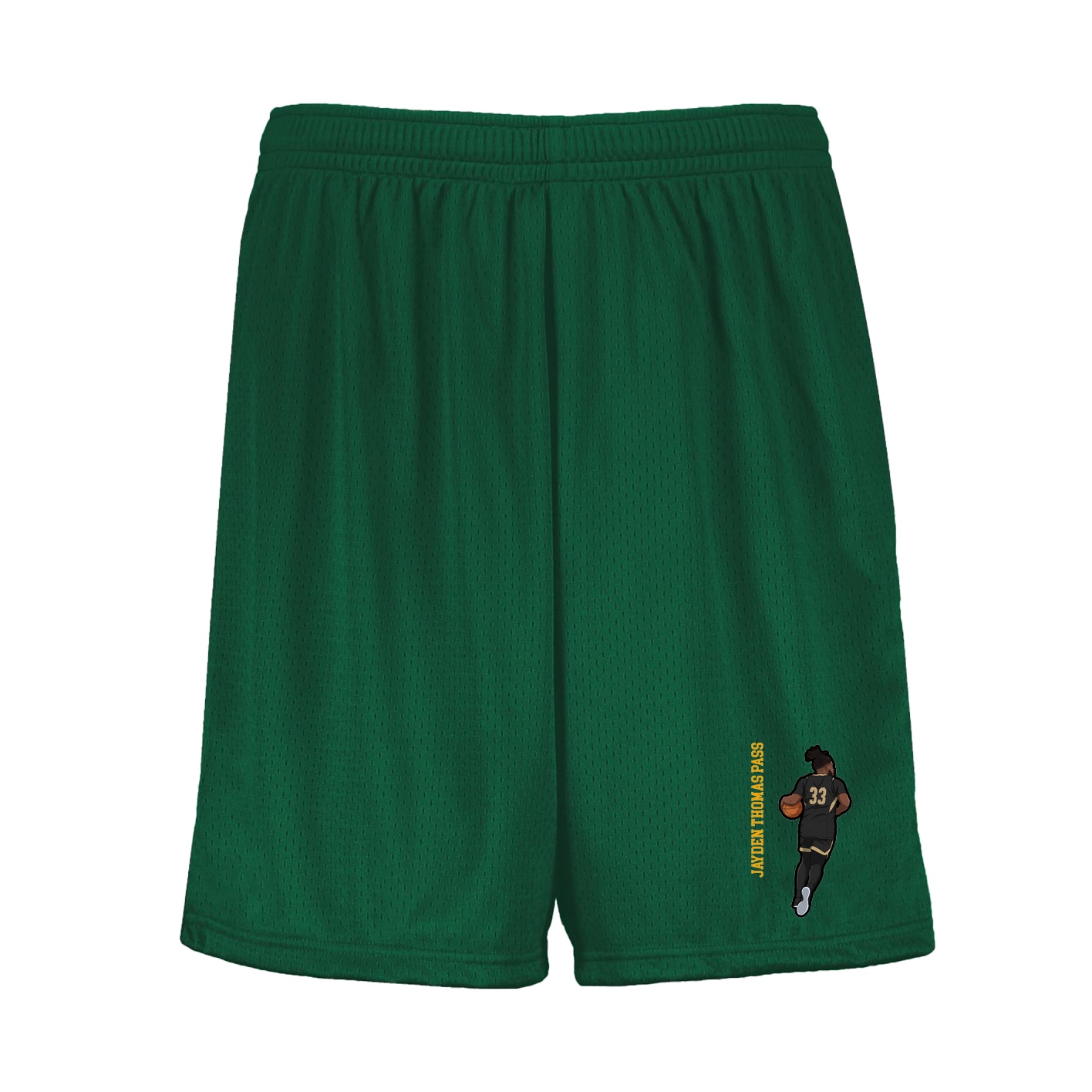 Shorts — Name Vertical in Green
