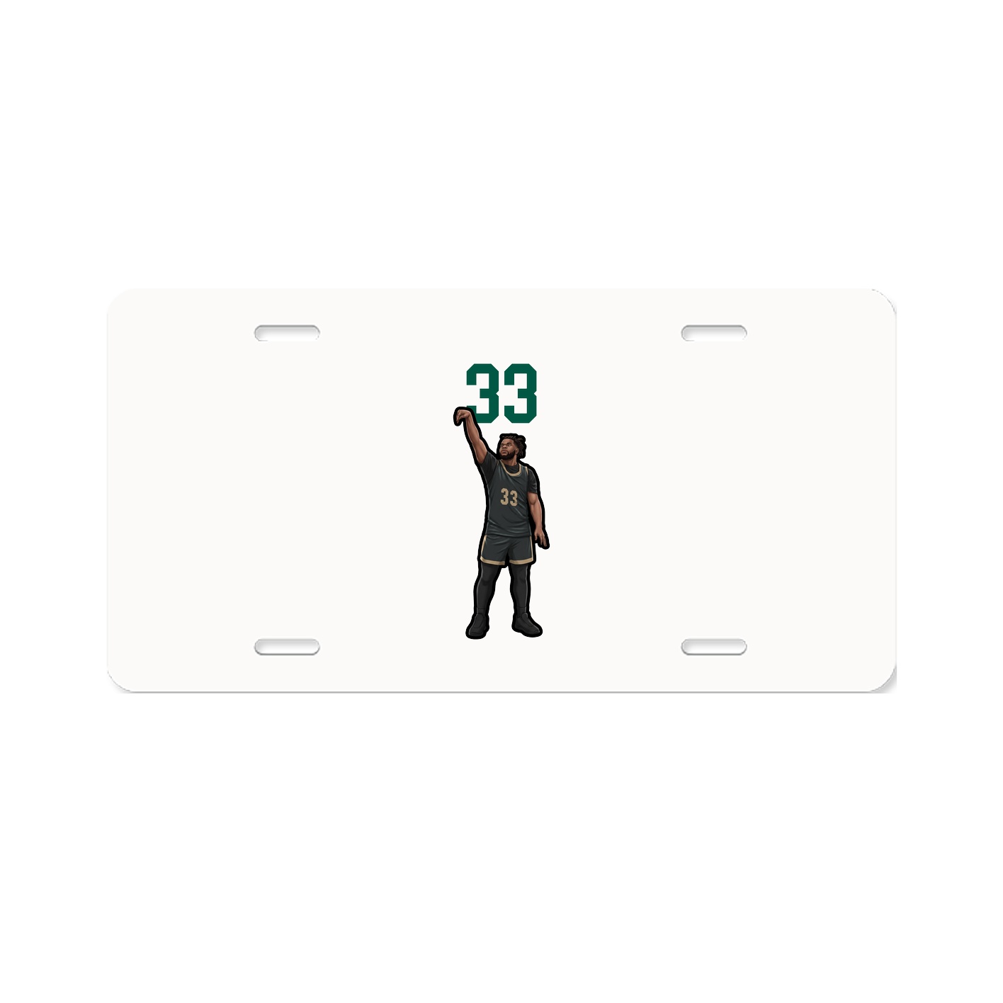 License Plate — Number Top in Classic