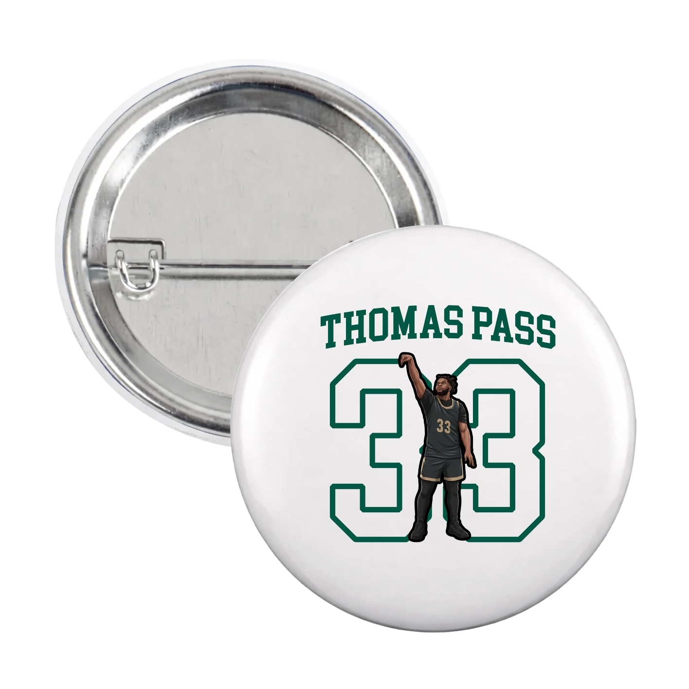 Game Day Button — Shirsey in White