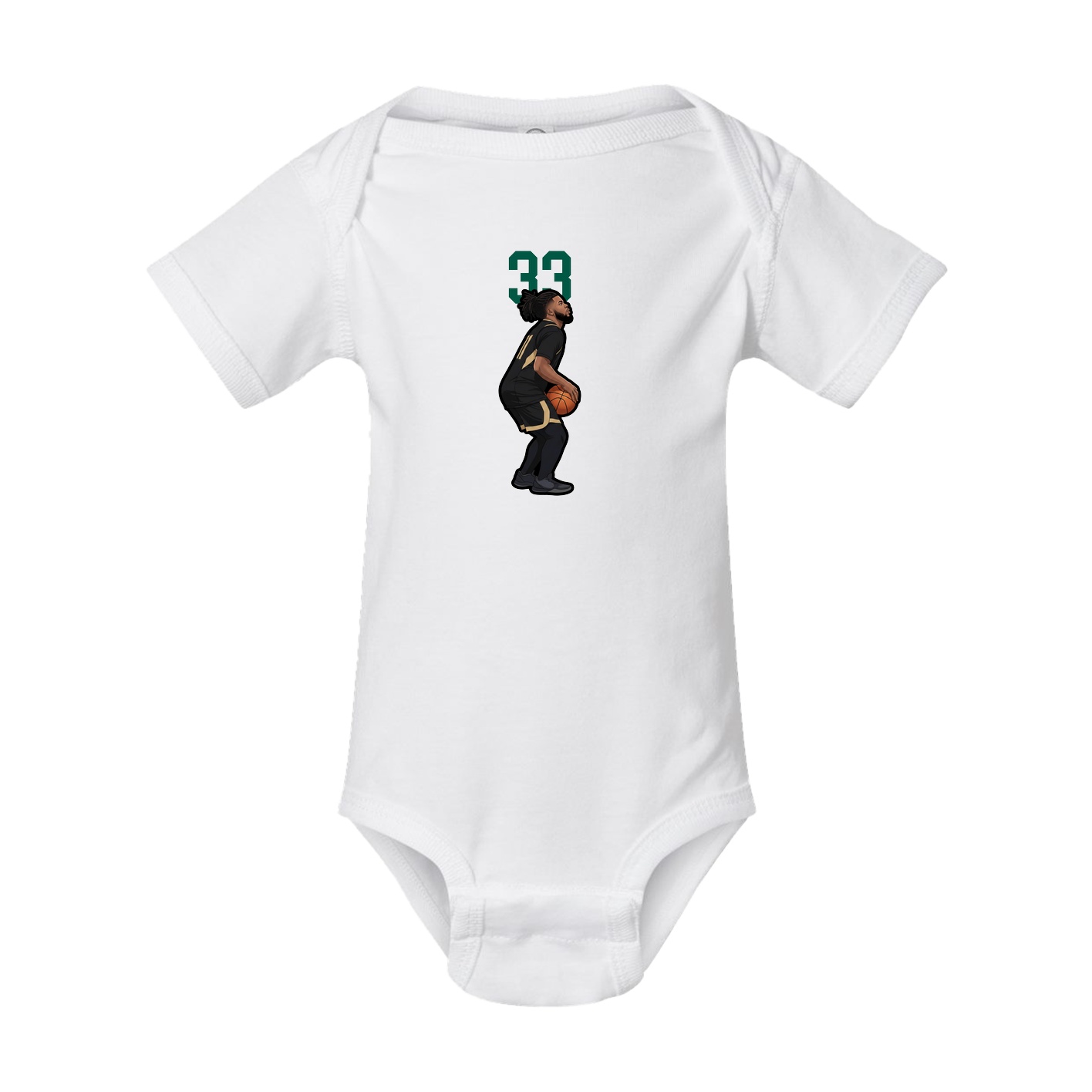 Baby Onesie — Number Top in White