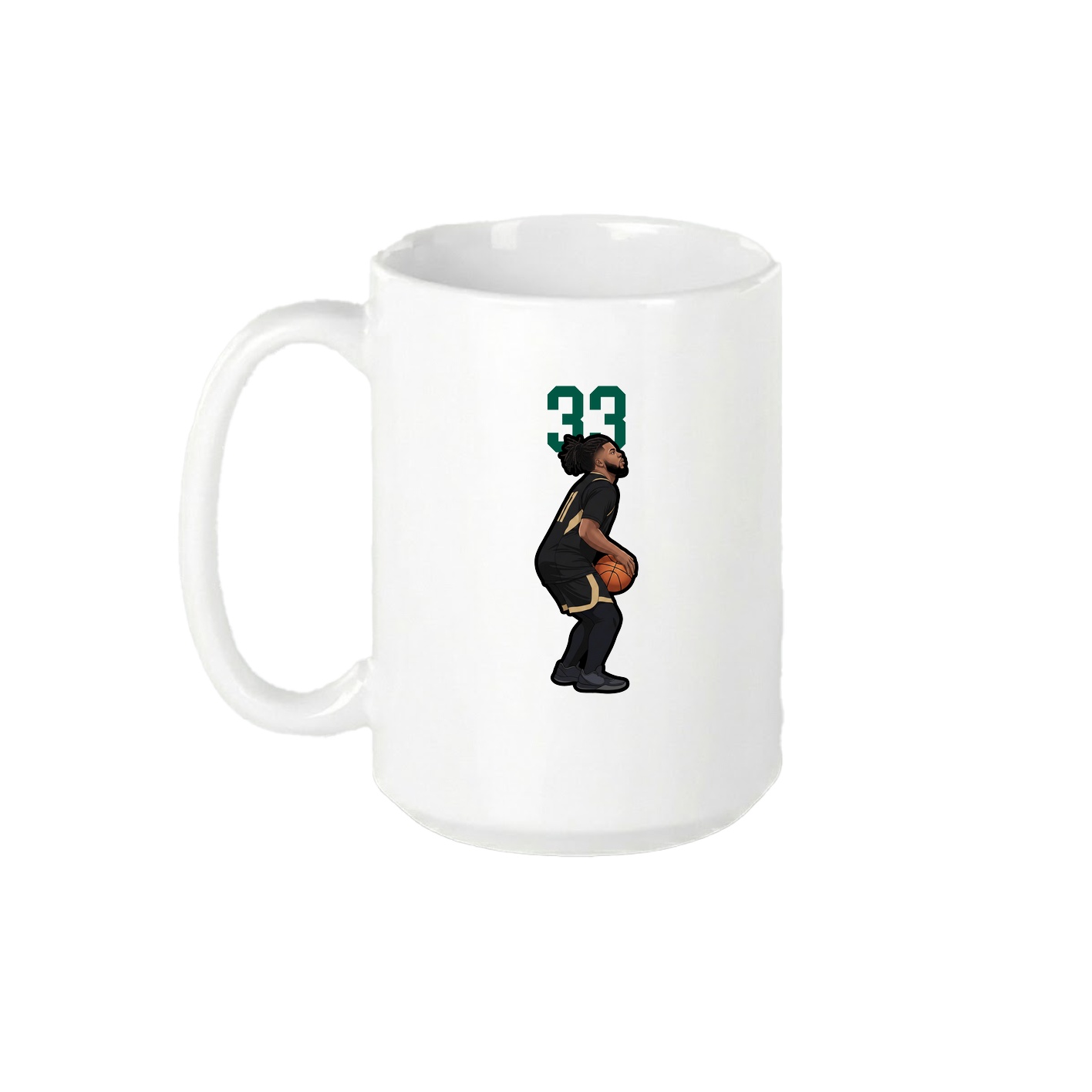 15oz Coffee Mug — Number Top in White