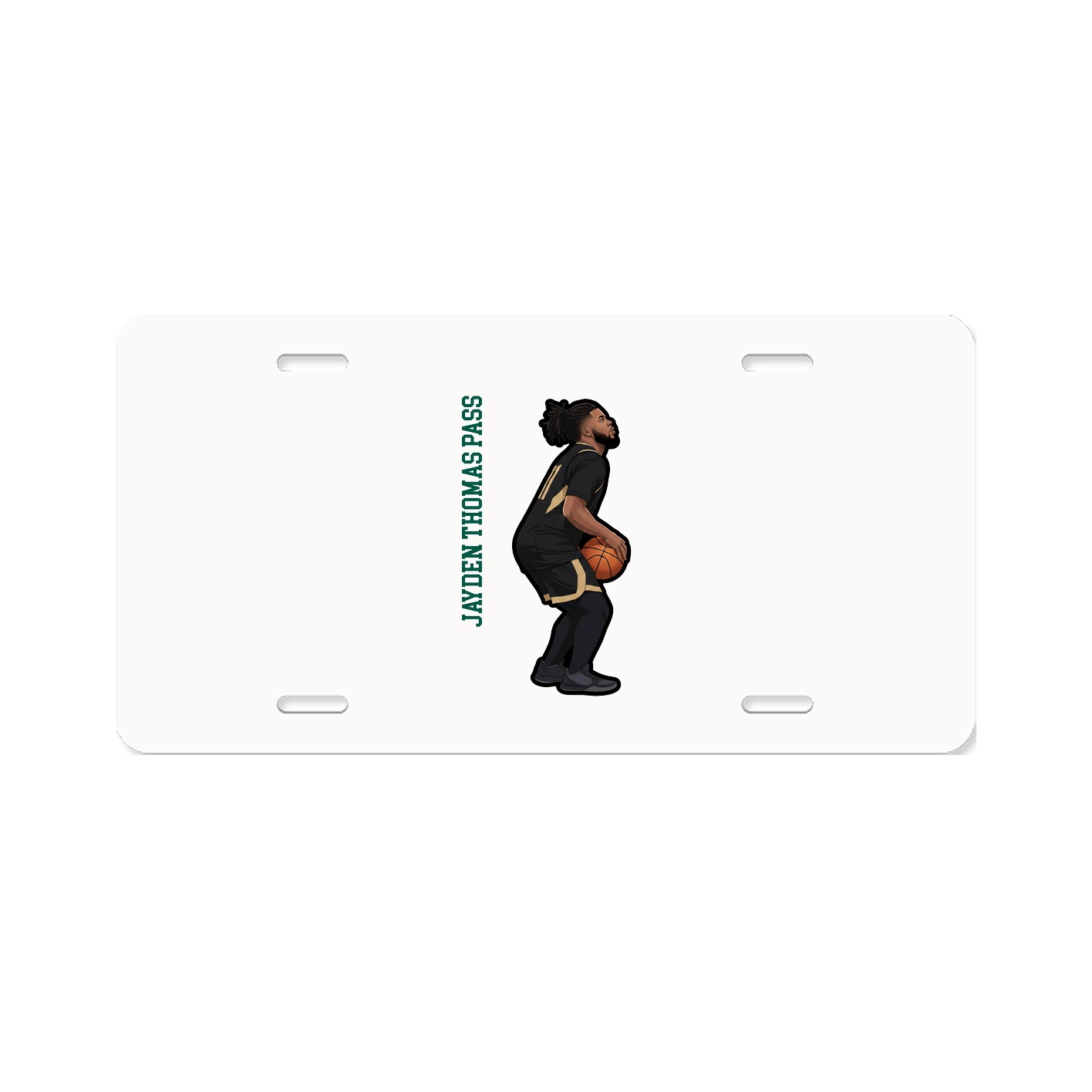 License Plate — Name Vertical in Classic