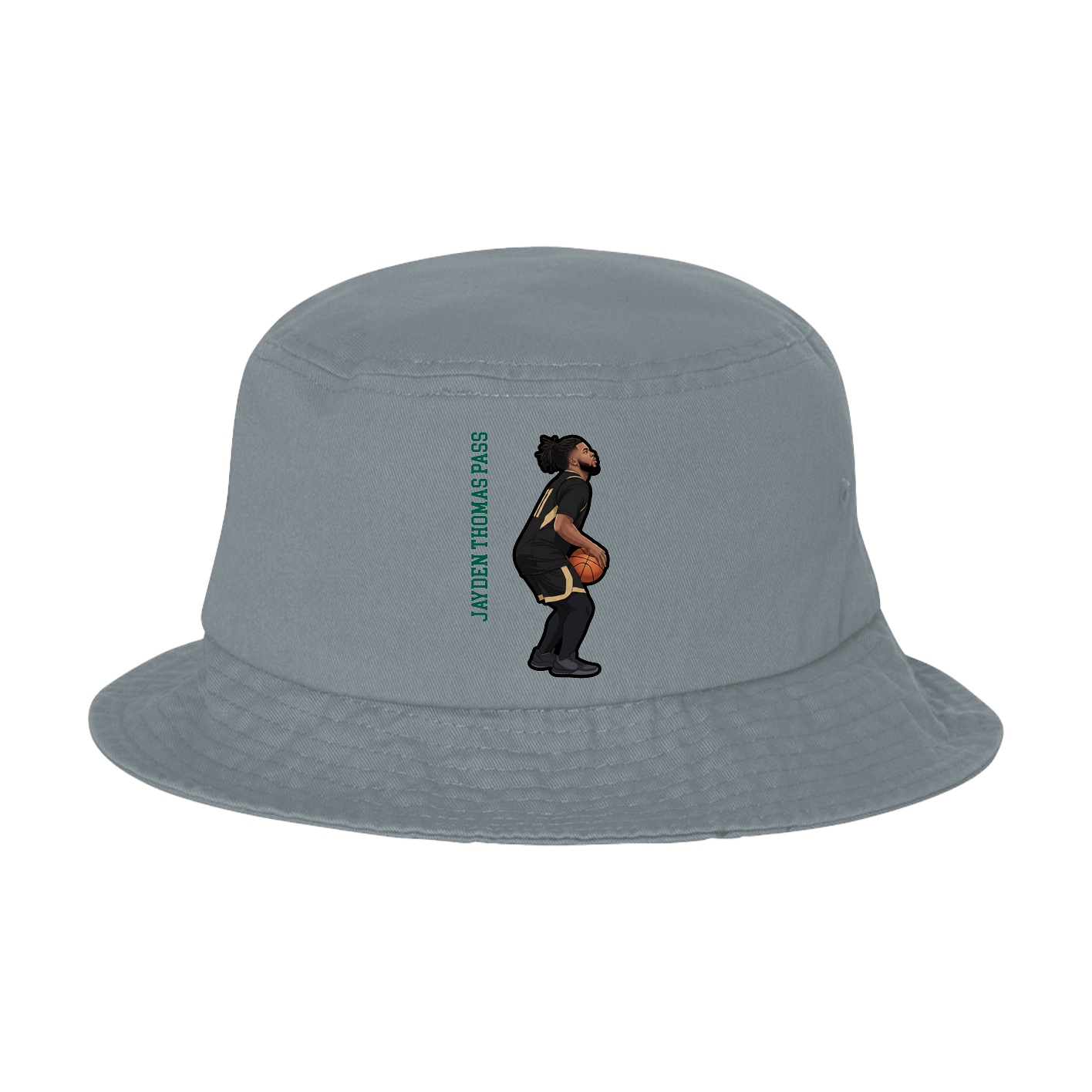 Bucket Cap — Name Vertical in Grey