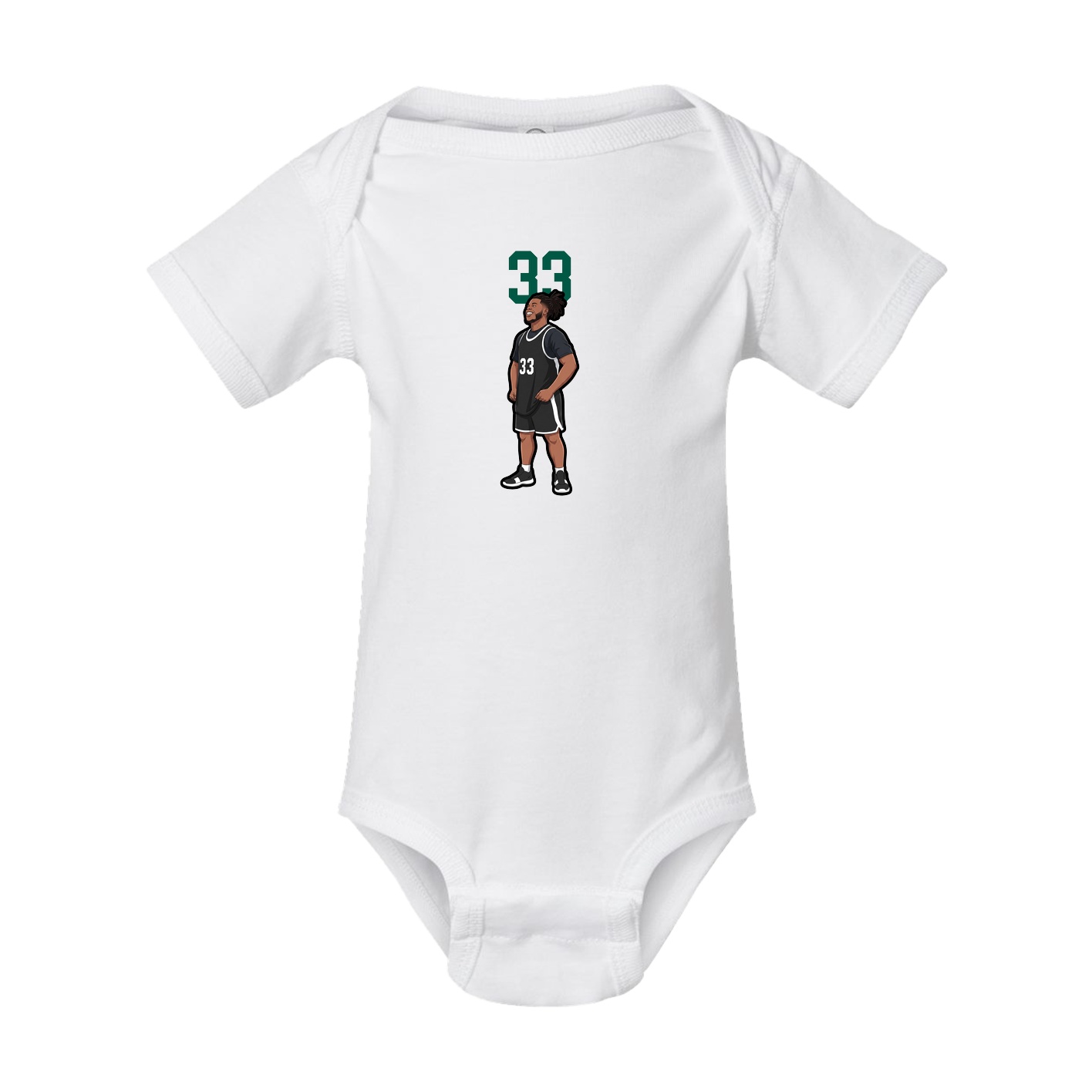 Baby Onesie — Number Top in White