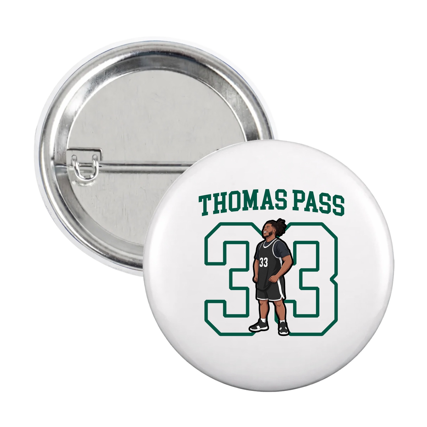 Game Day Button — Shirsey in White