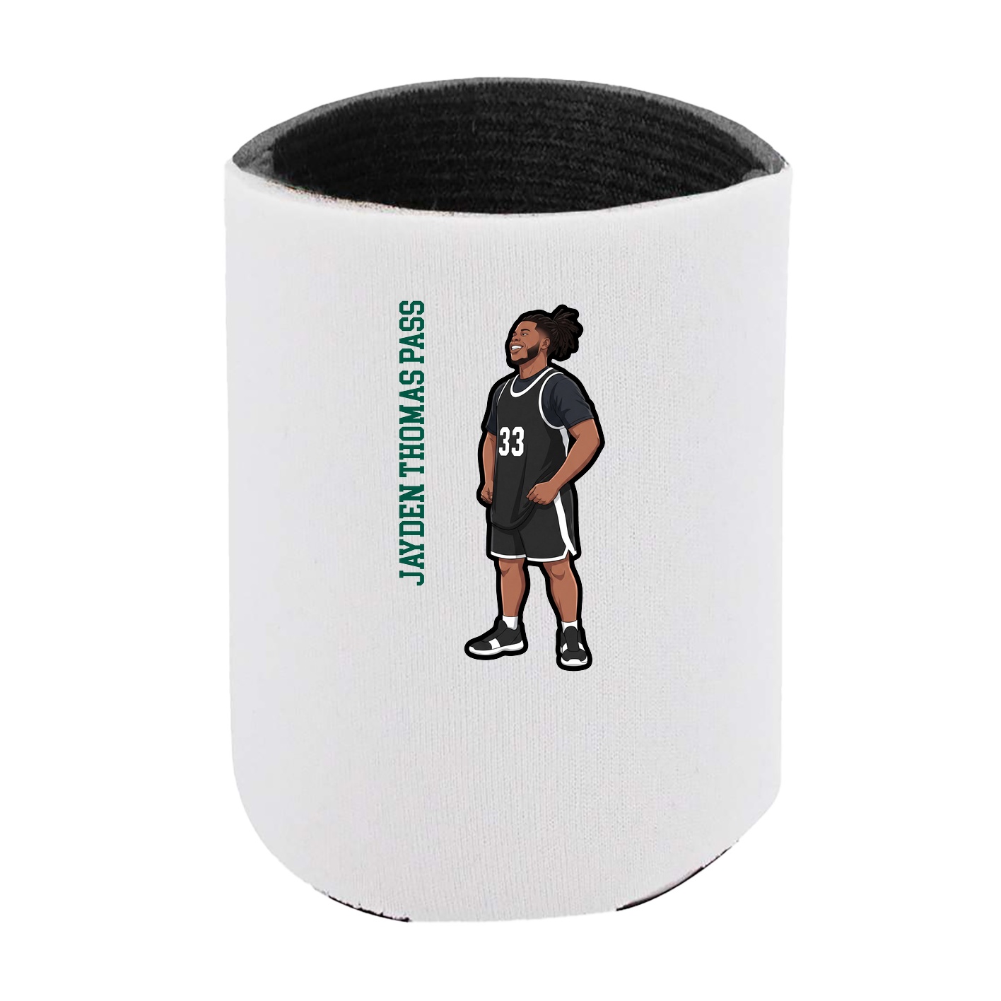 Can Holder — Name Vertical in White