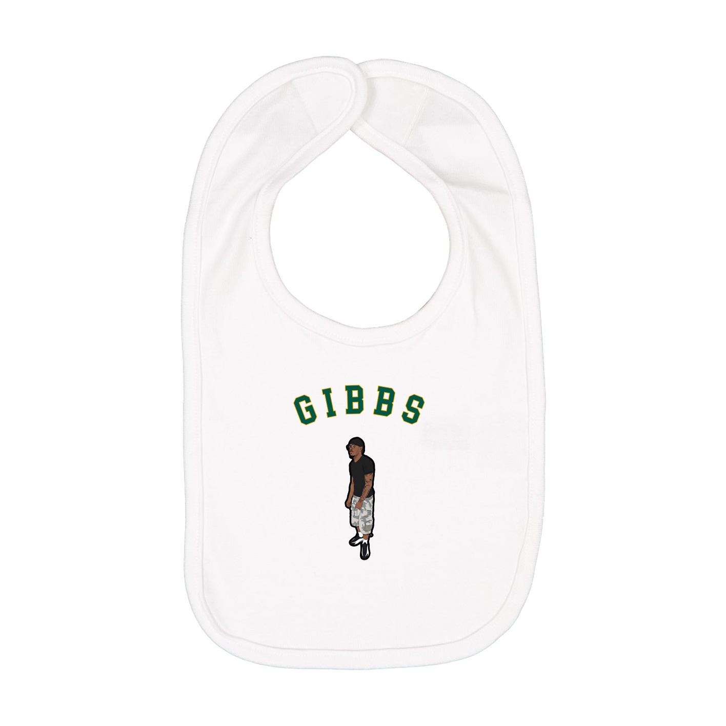 Infant Bib — Shirsey Arch in White