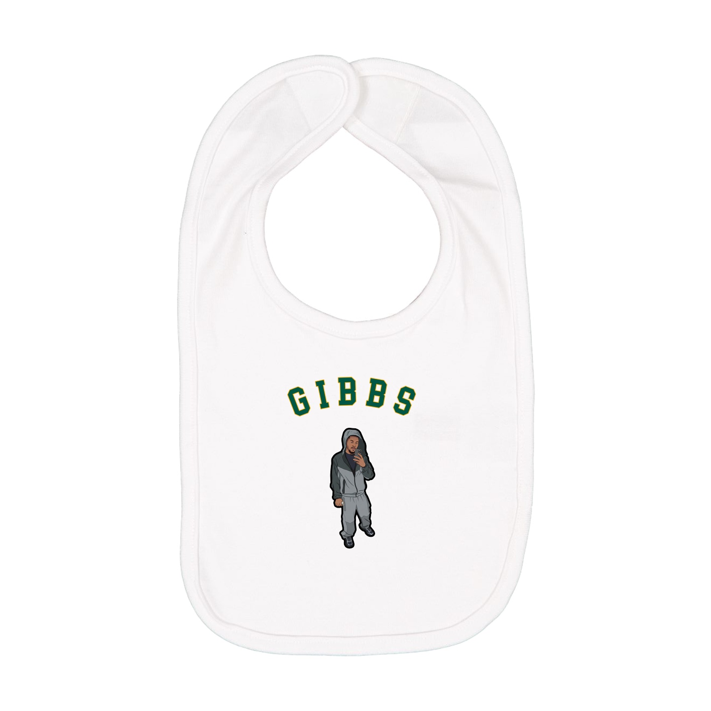 Infant Bib — Shirsey Arch in White