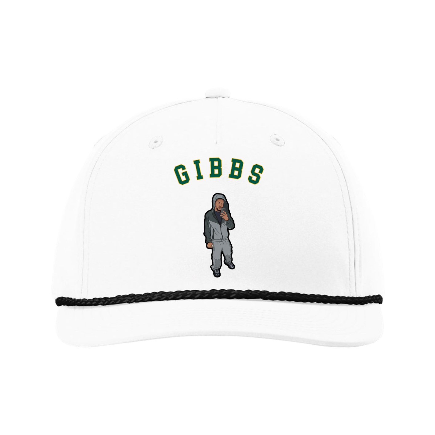 Five-Panel Classic Rope Cap — Shirsey Arch in White