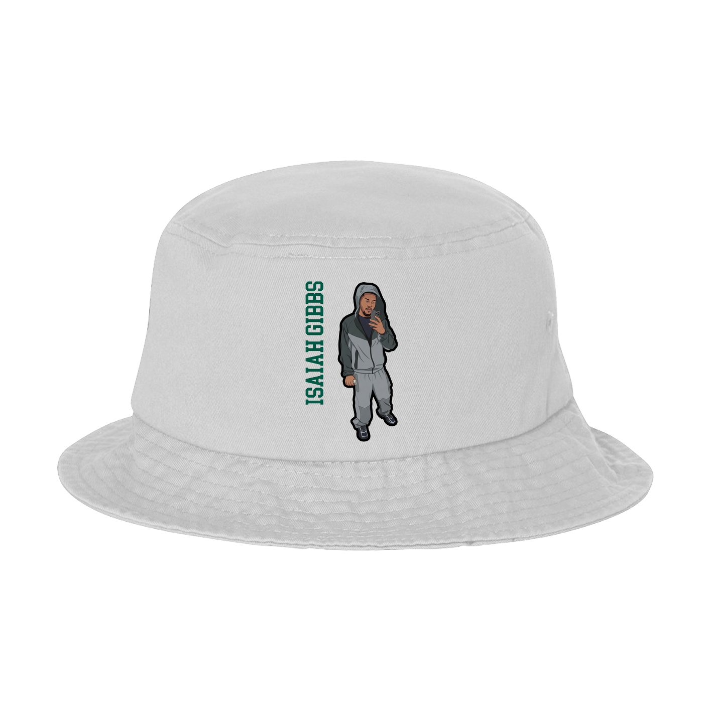 Bucket Cap — Name Vertical in White