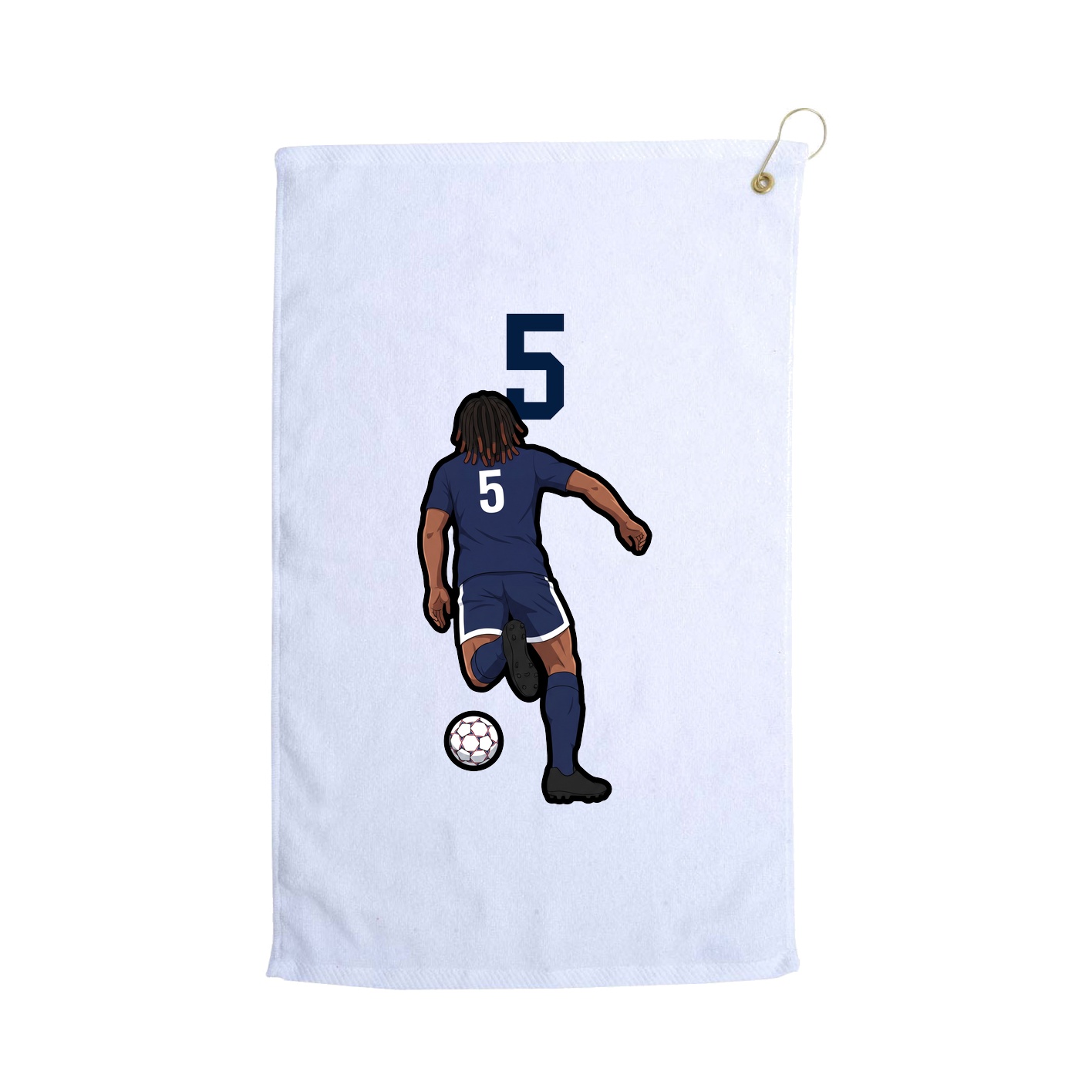 Golf Towel — Number Top in White