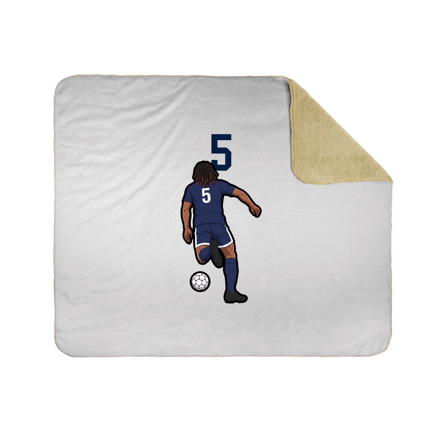 Throw Blanket — Number Top in White