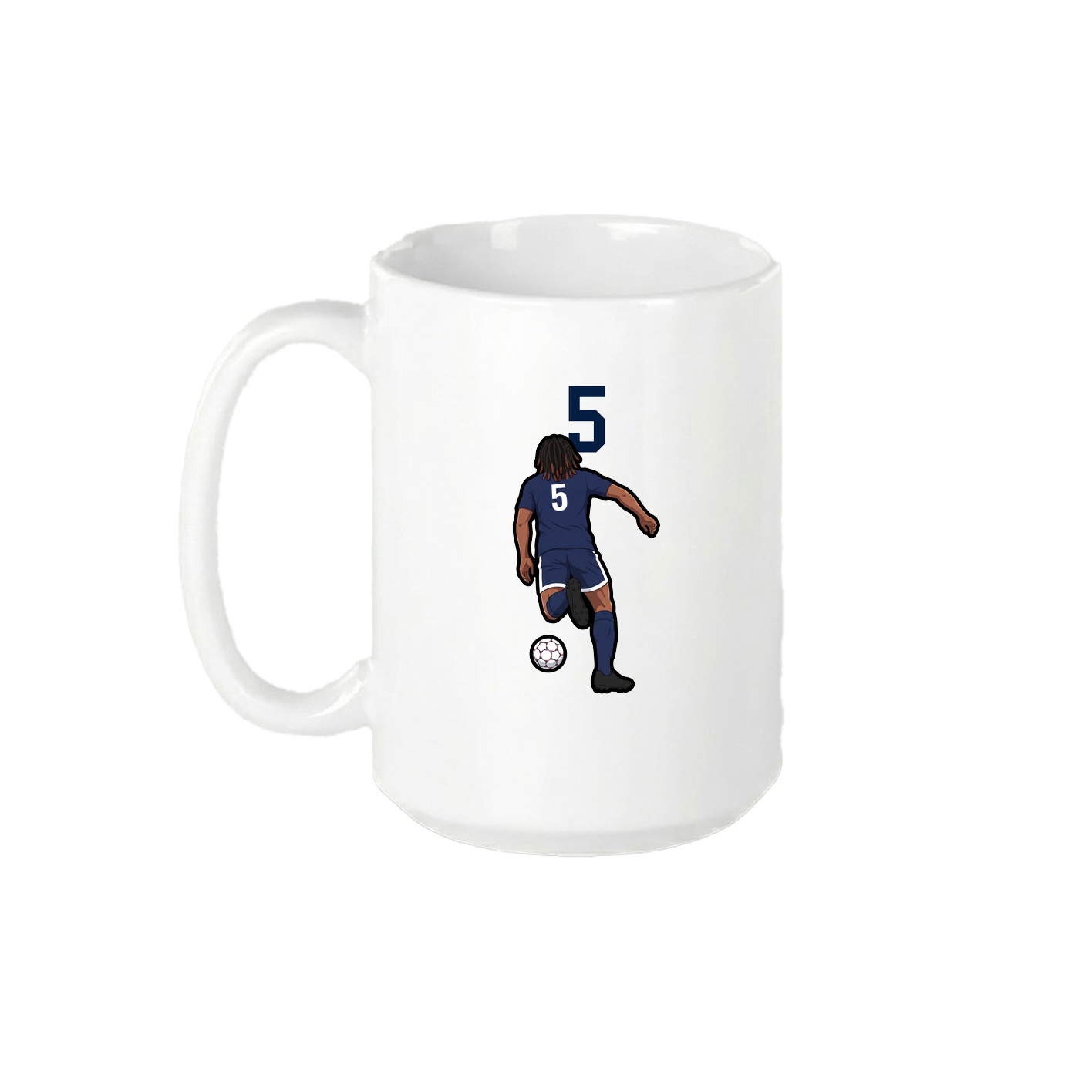 15oz Coffee Mug — Number Top in White