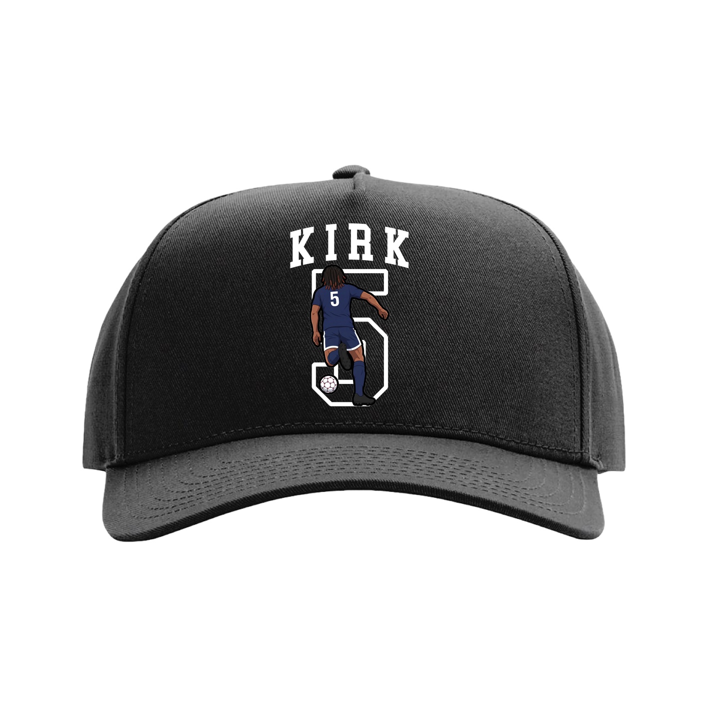 Full Fabric Five-Panel Champ Cap — Shirsey in Black