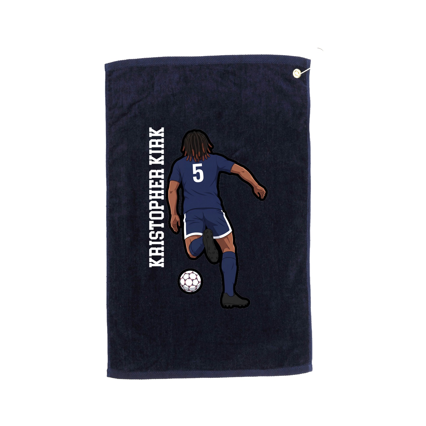 Golf Towel — Name Vertical in Navy