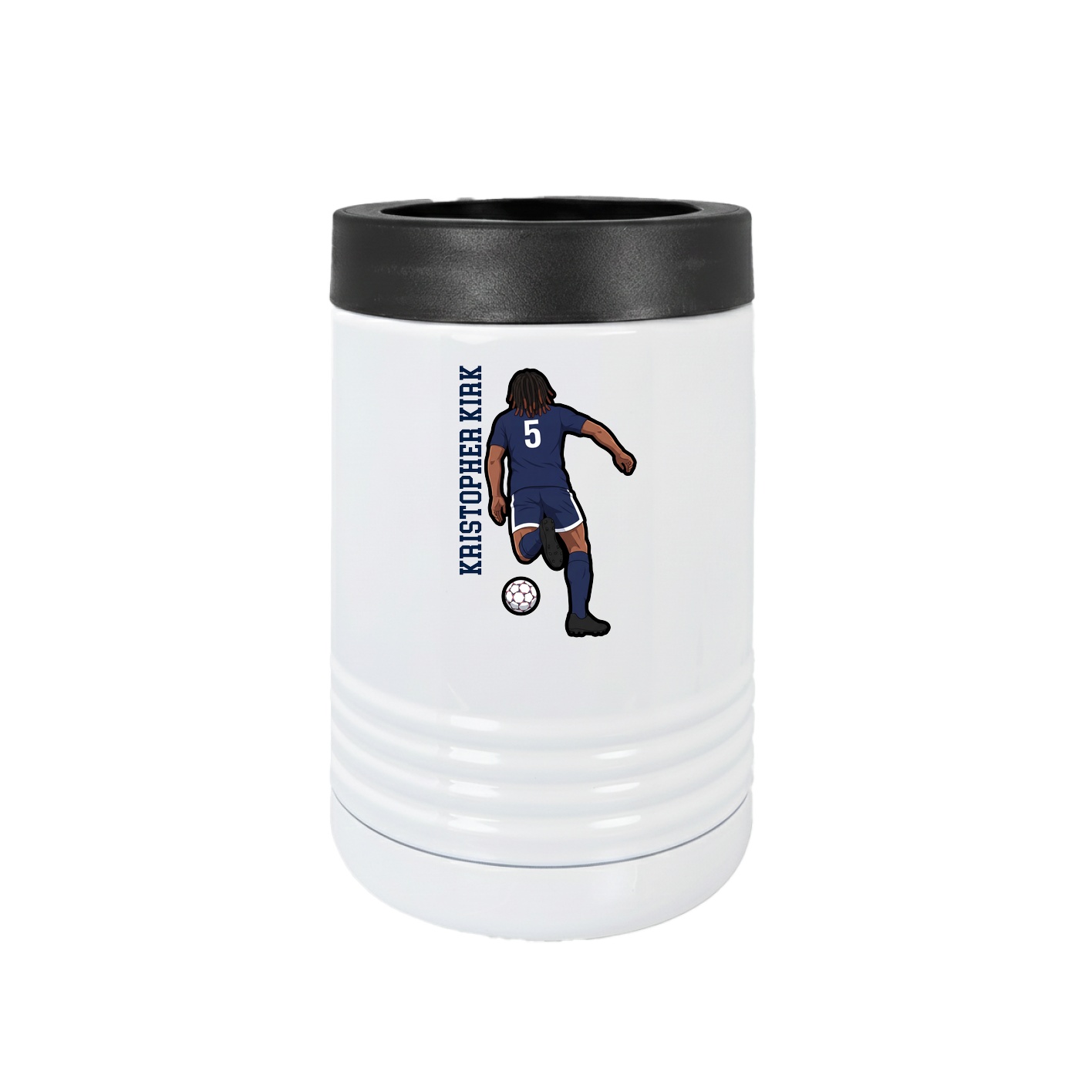 Beverage Holder — Name Vertical in White