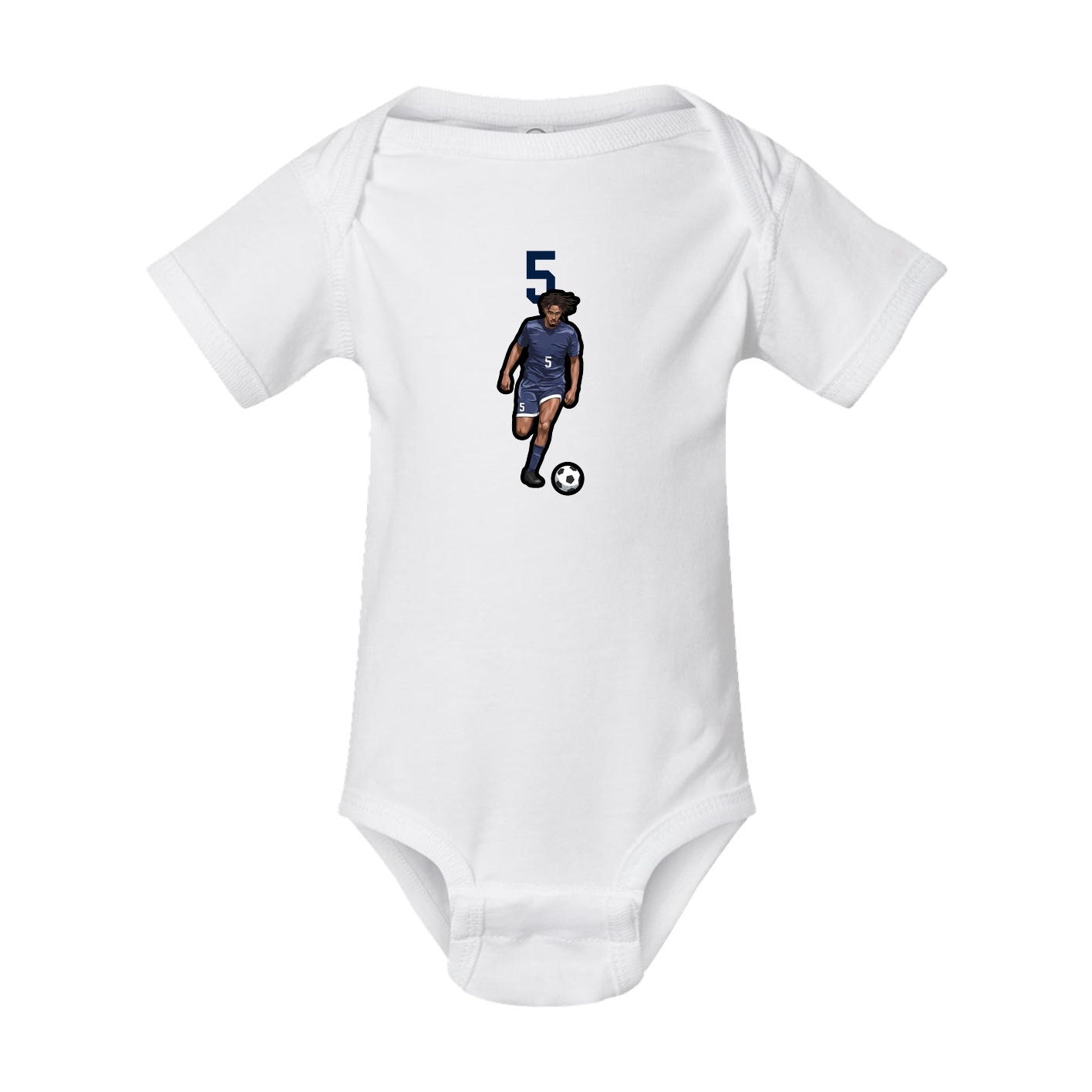 Baby Onesie — Number Top in White