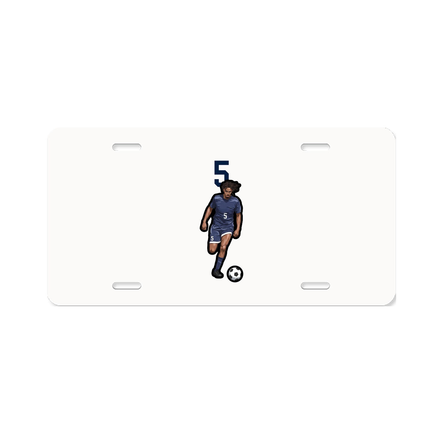 License Plate — Number Top in Classic
