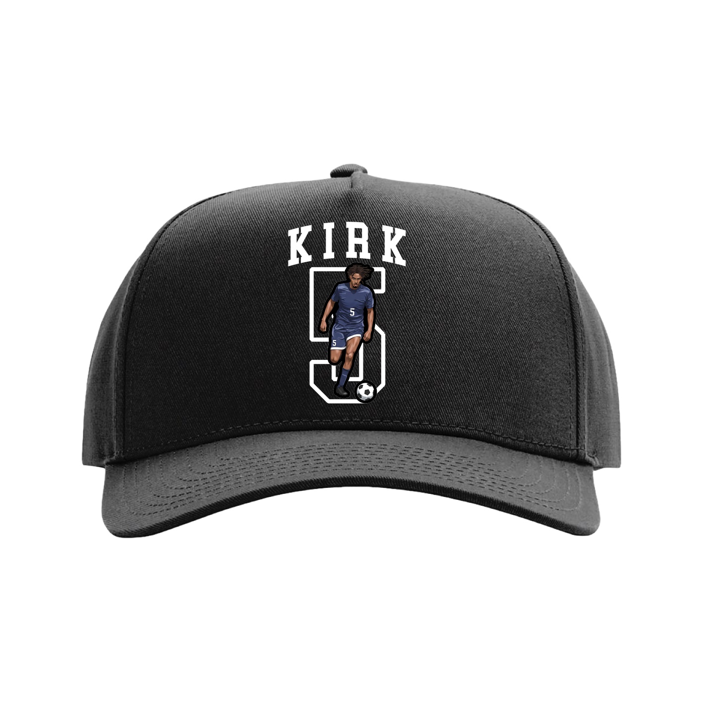 Full Fabric Five-Panel Champ Cap — Shirsey in Black