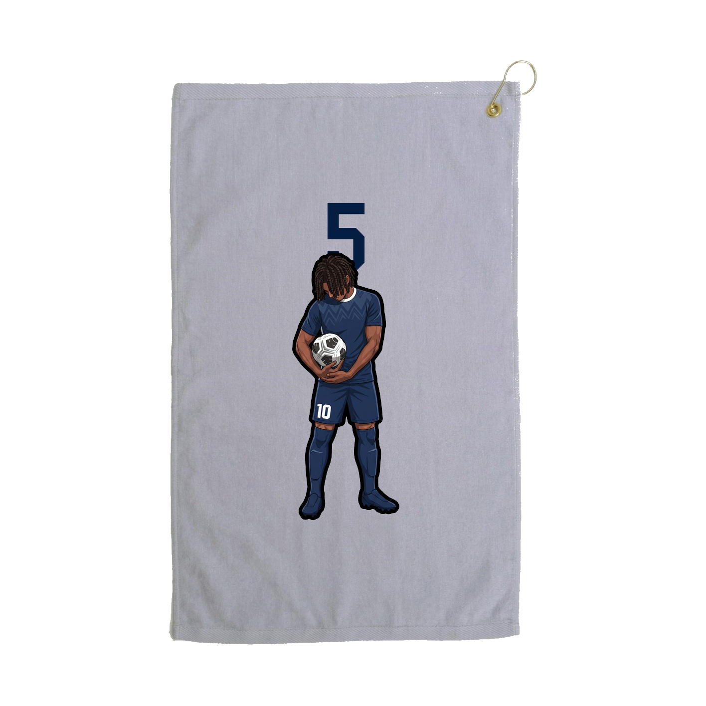 Golf Towel — Number Top in Grey