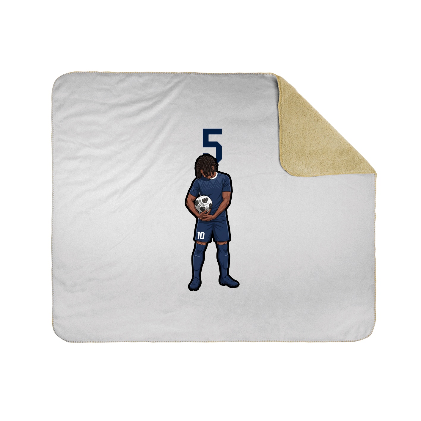 Throw Blanket — Number Top in White