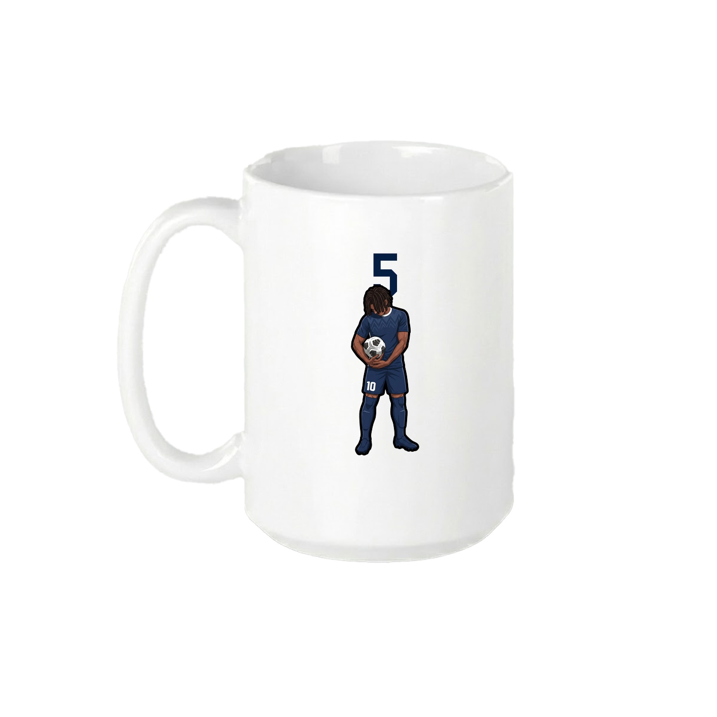 15oz Coffee Mug — Number Top in White