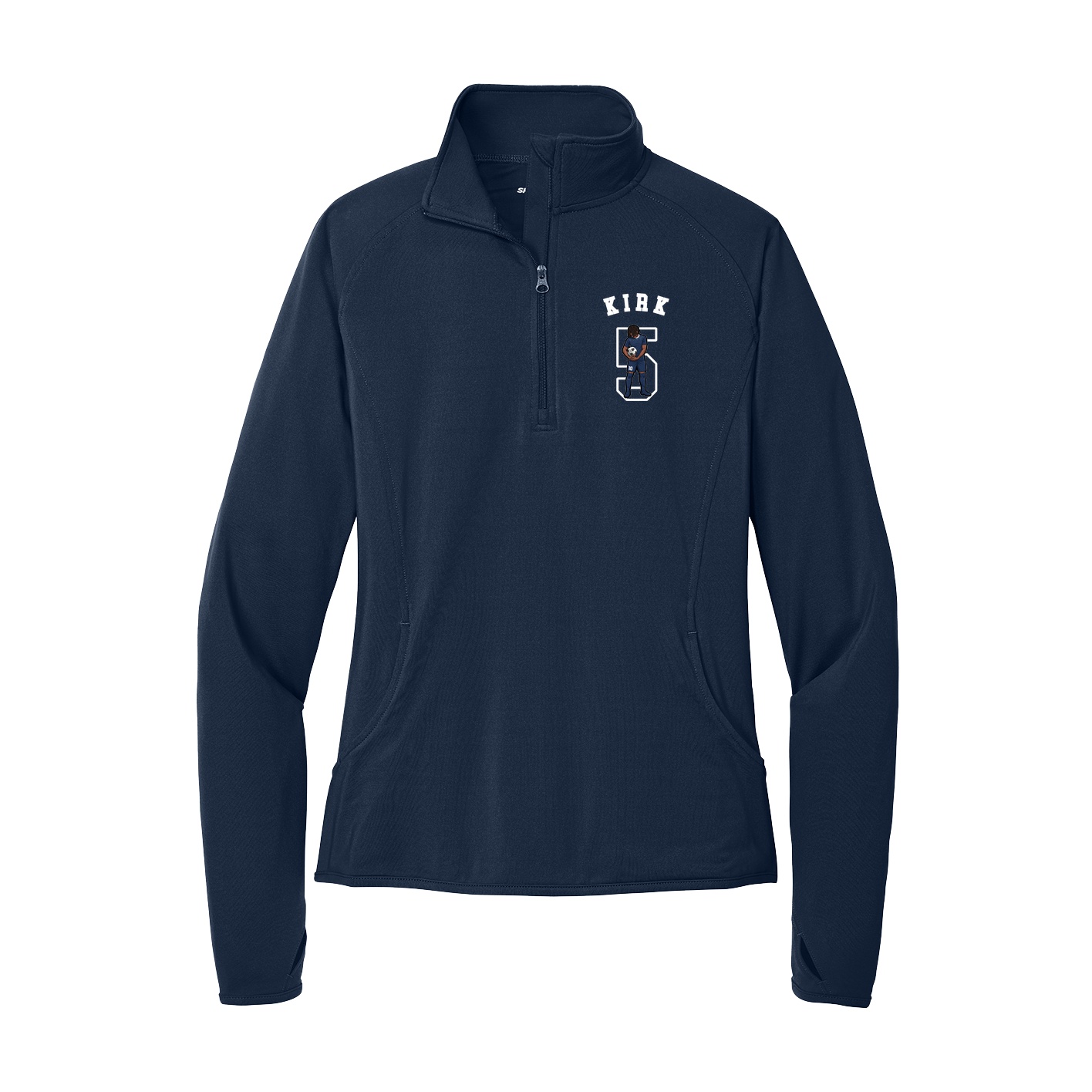 Women's Q-Zip Pullover — Shirsey Arch in Navy