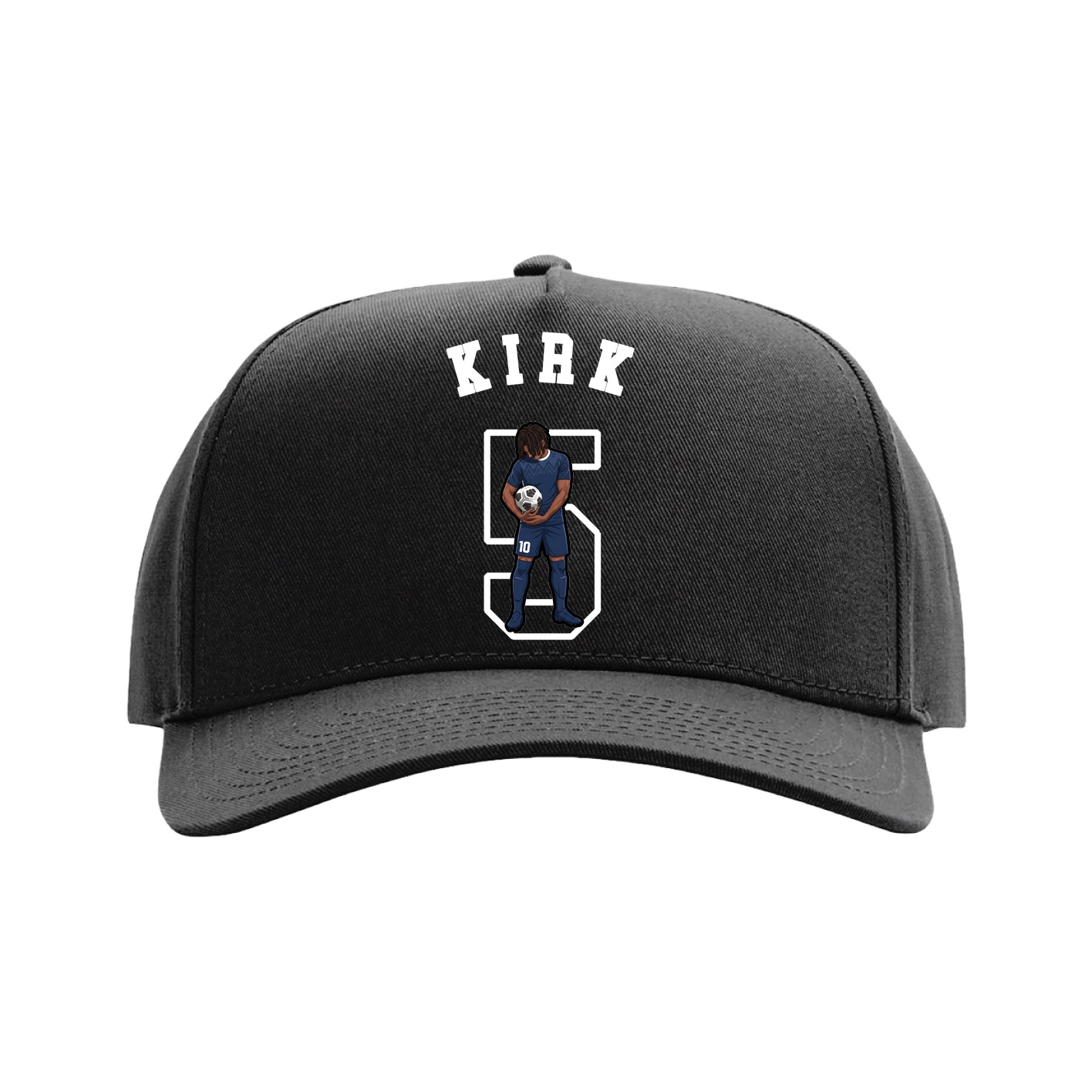 Full Fabric Five-Panel Champ Cap — Shirsey Arch in Black