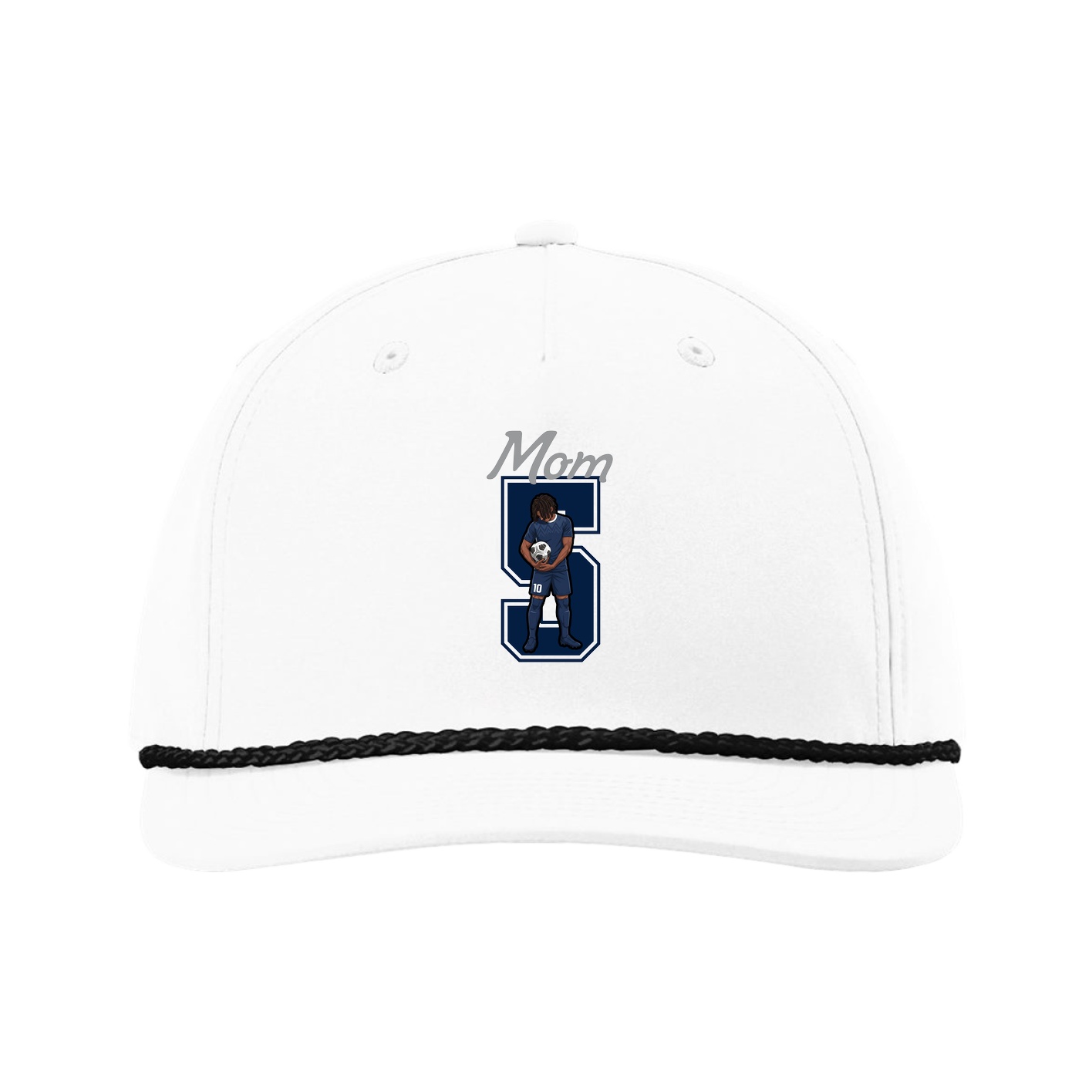 Five-Panel Classic Rope Cap — Mothers Day Shirsey in White