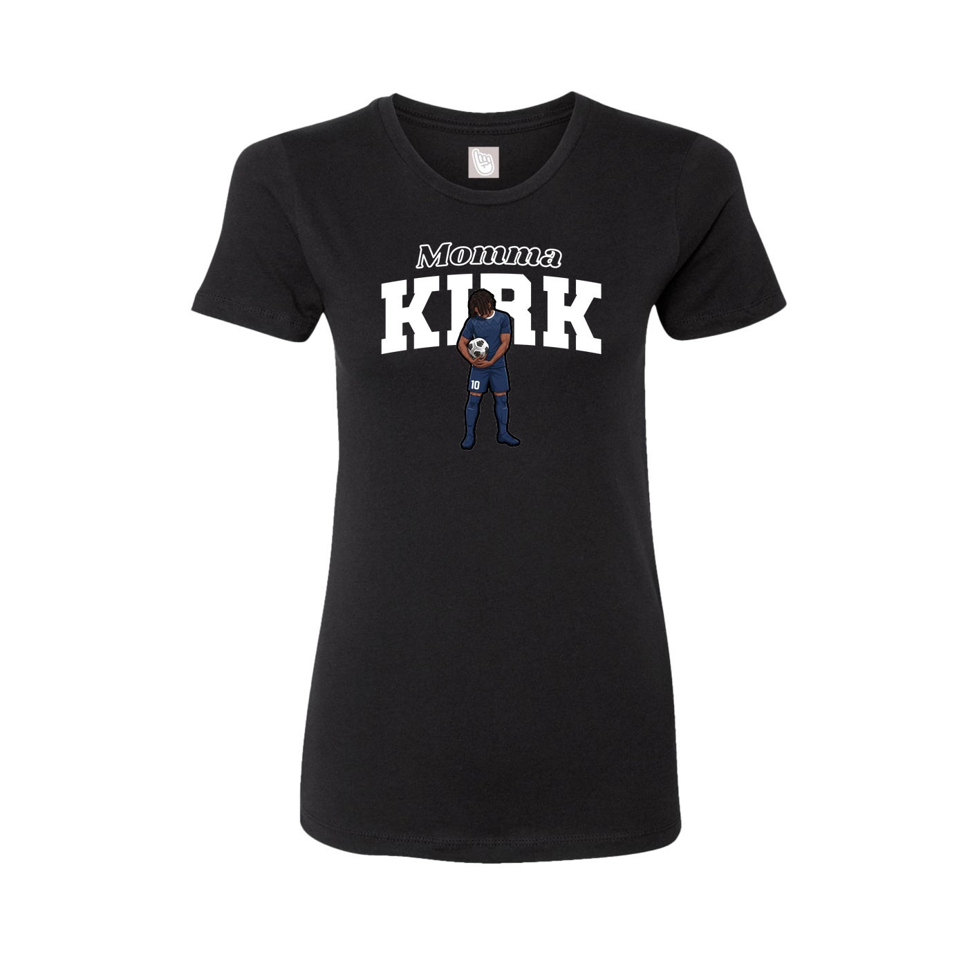 Womens Tee — Mothers Day Block in Black