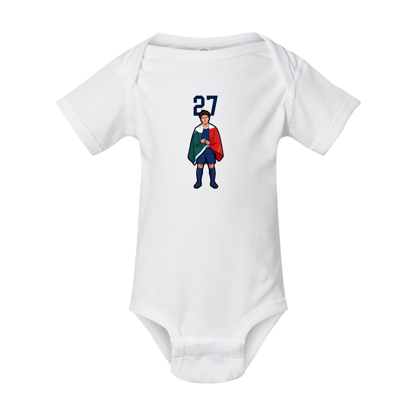 Baby Onesie — Number Top in White