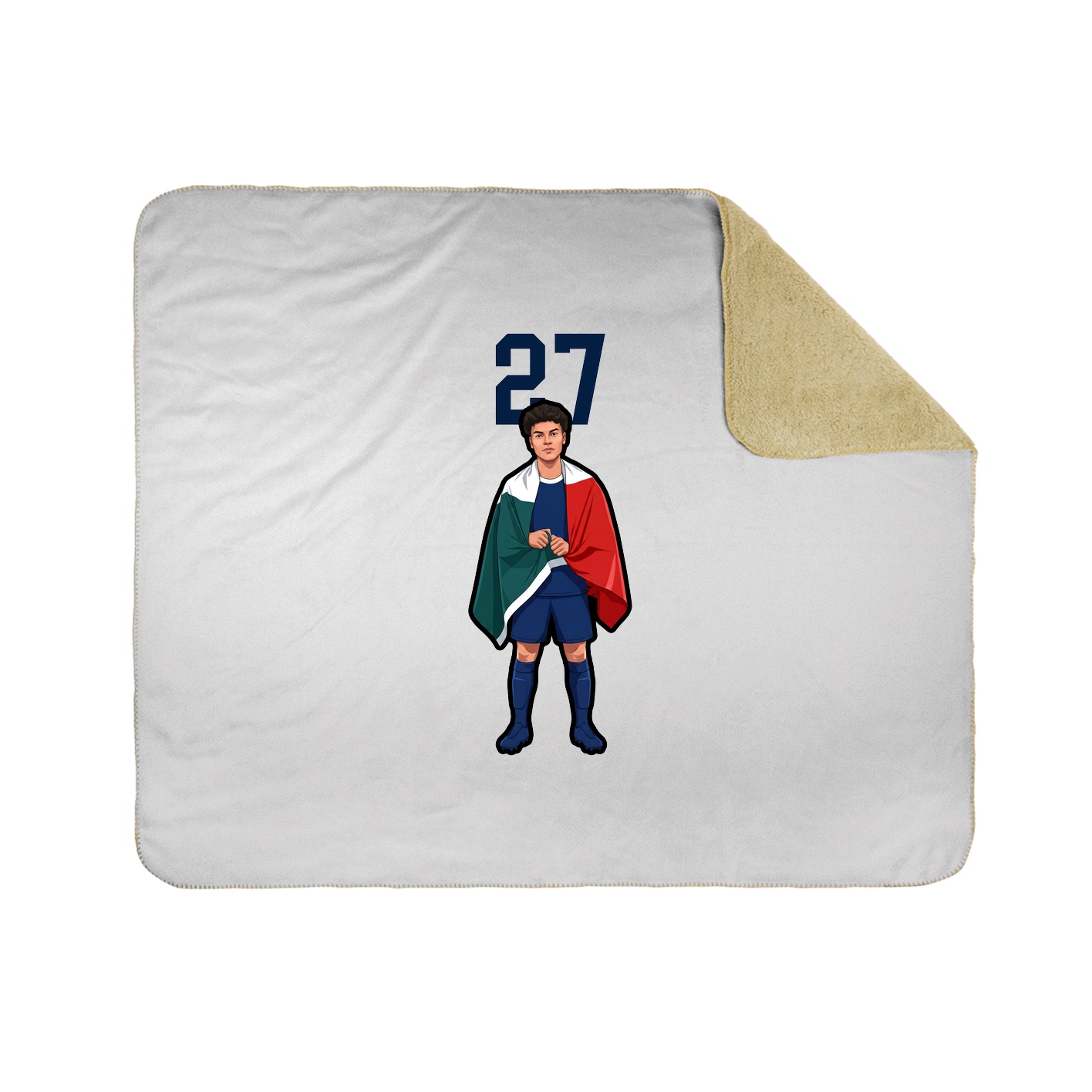 Throw Blanket — Number Top in White