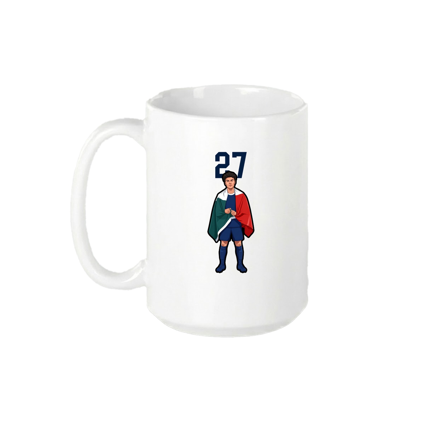 15oz Coffee Mug — Number Top in White