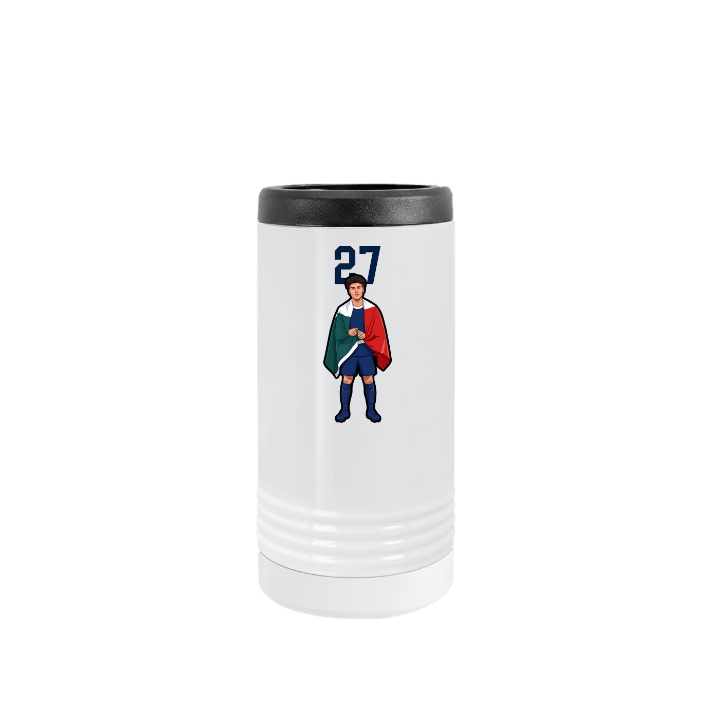Slim Beverage Holder — Number Top in White