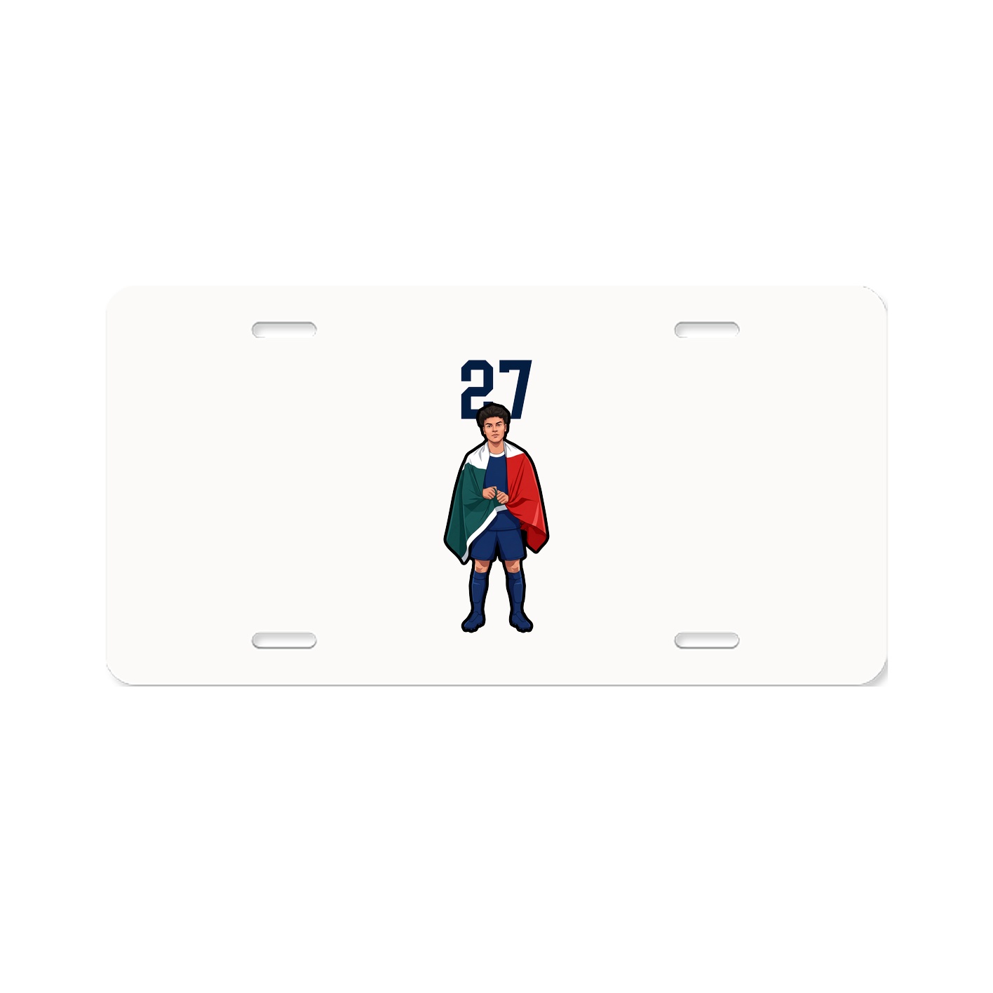 License Plate — Number Top in Classic